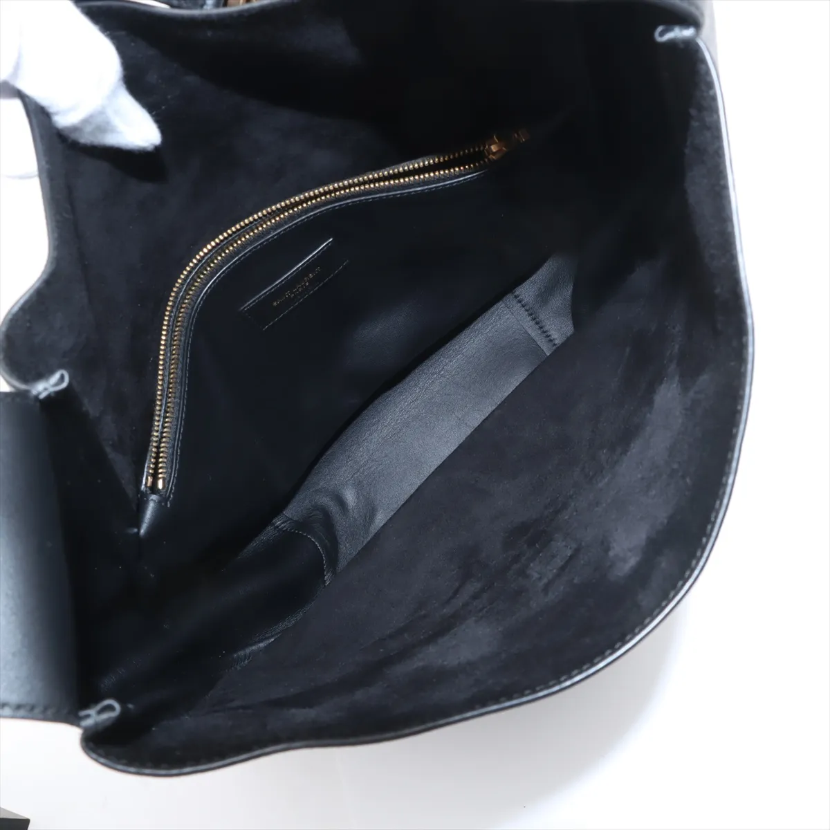 LE 5 A 7 Large Leather Shoulder Bag Black 753837 — view 8