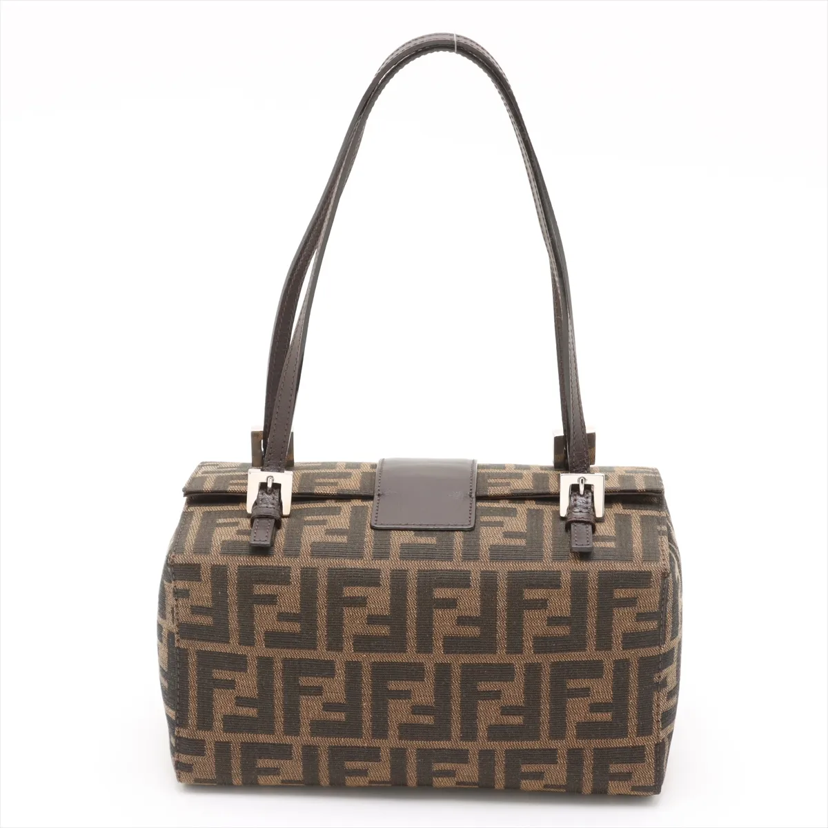 Zucca Canvas x Leather Shoulder Bag Brown — view 2