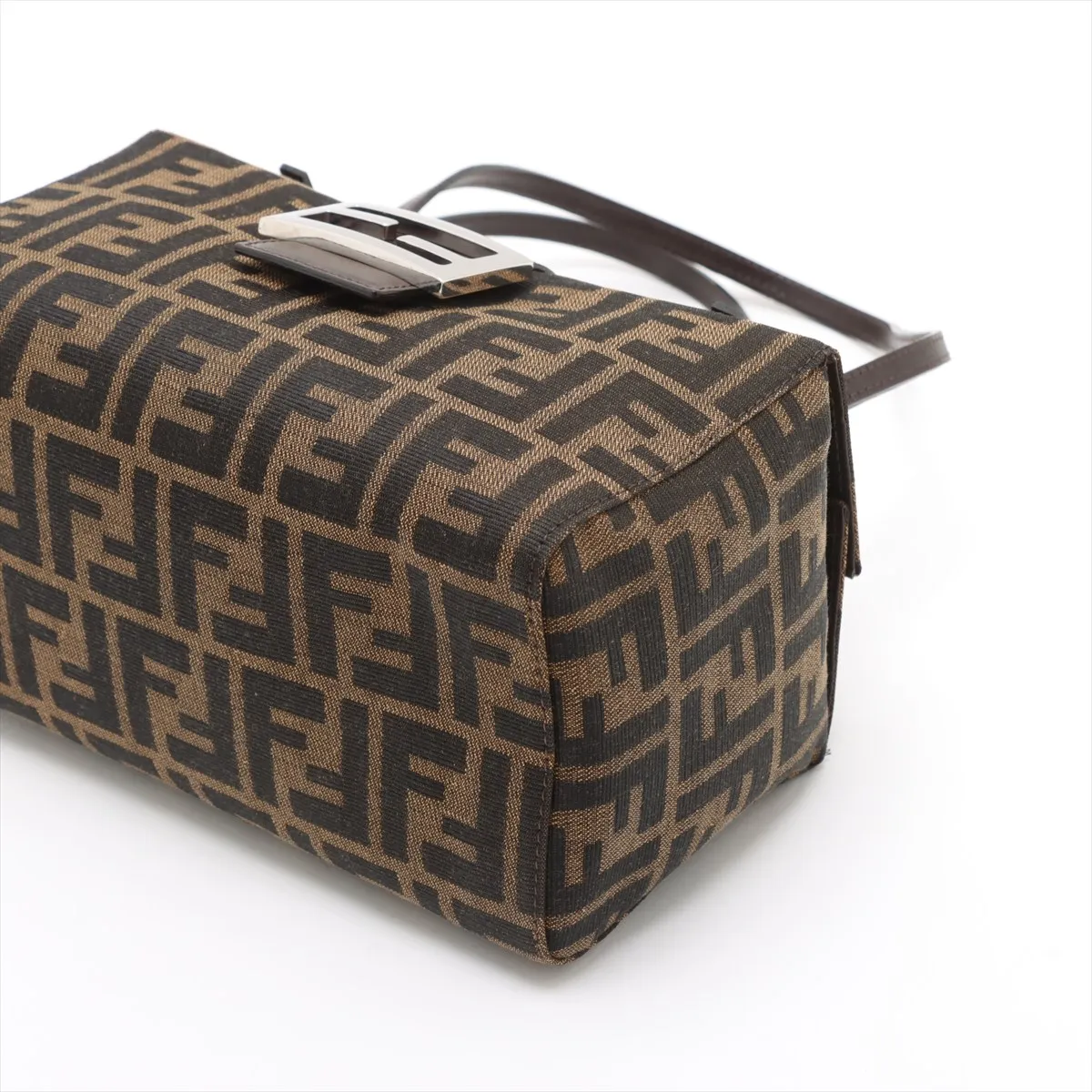 Zucca Canvas x Leather Shoulder Bag Brown — view 3