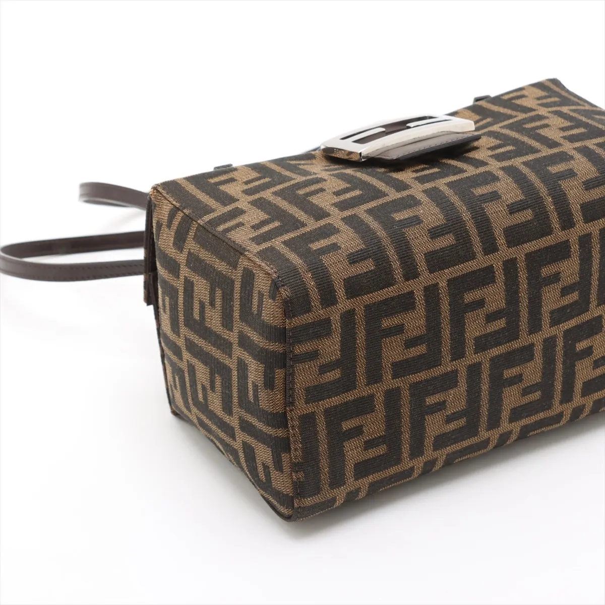 Zucca Canvas x Leather Shoulder Bag Brown — view 4
