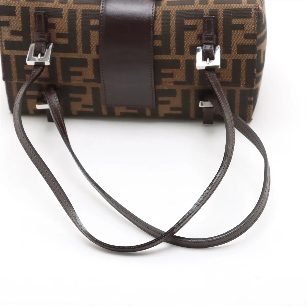 Zucca Canvas x Leather Shoulder Bag Brown — view 5