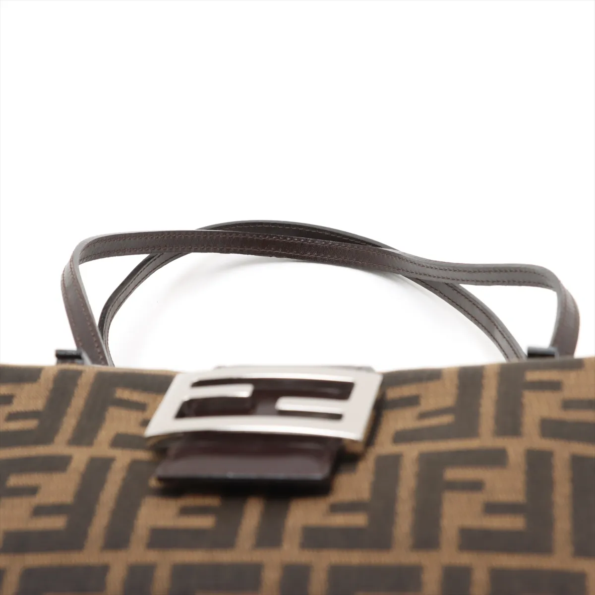 Zucca Canvas x Leather Shoulder Bag Brown — view 6