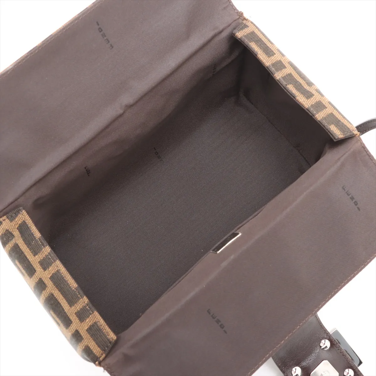 Zucca Canvas x Leather Shoulder Bag Brown — view 7