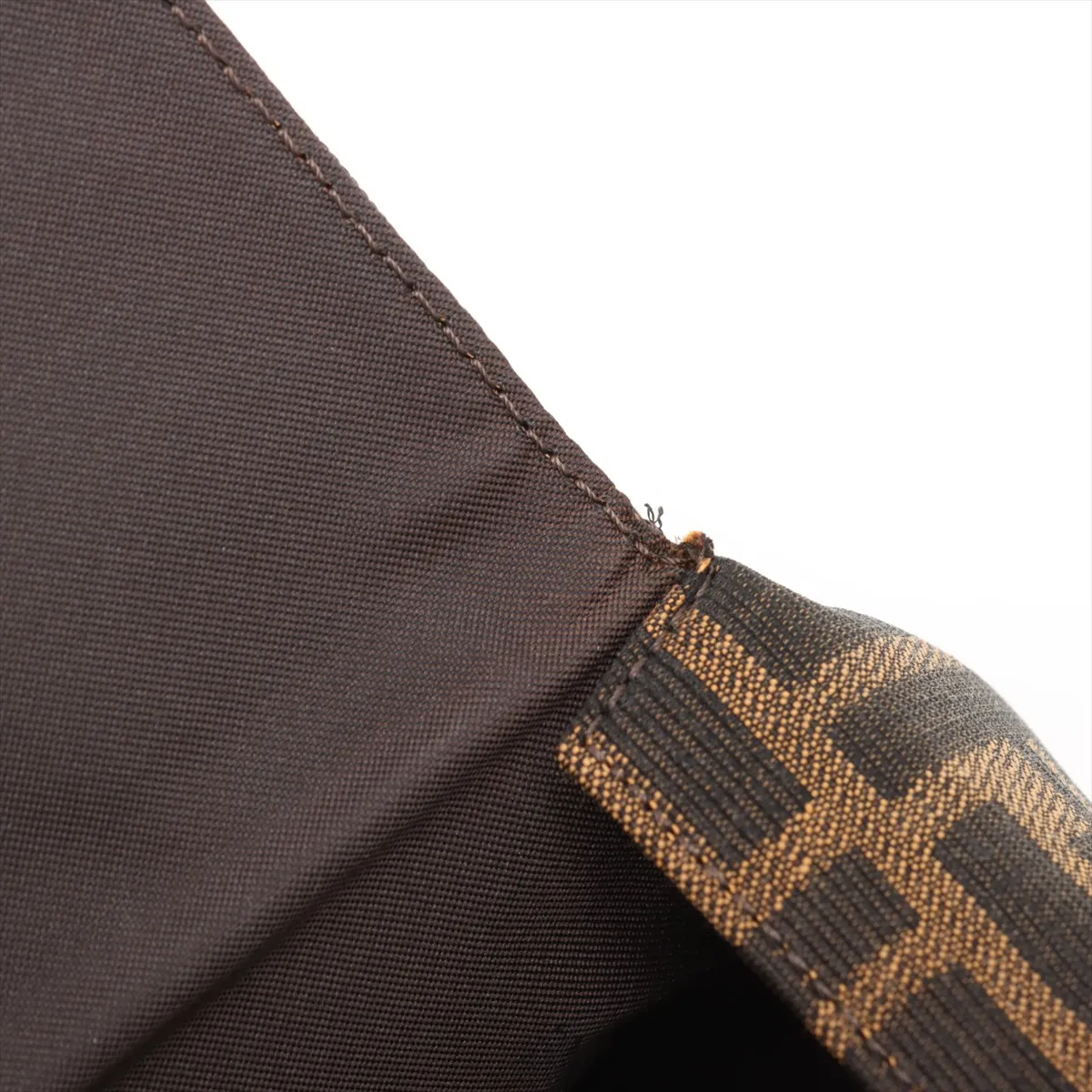 Zucca Canvas x Leather Shoulder Bag Brown — view 10