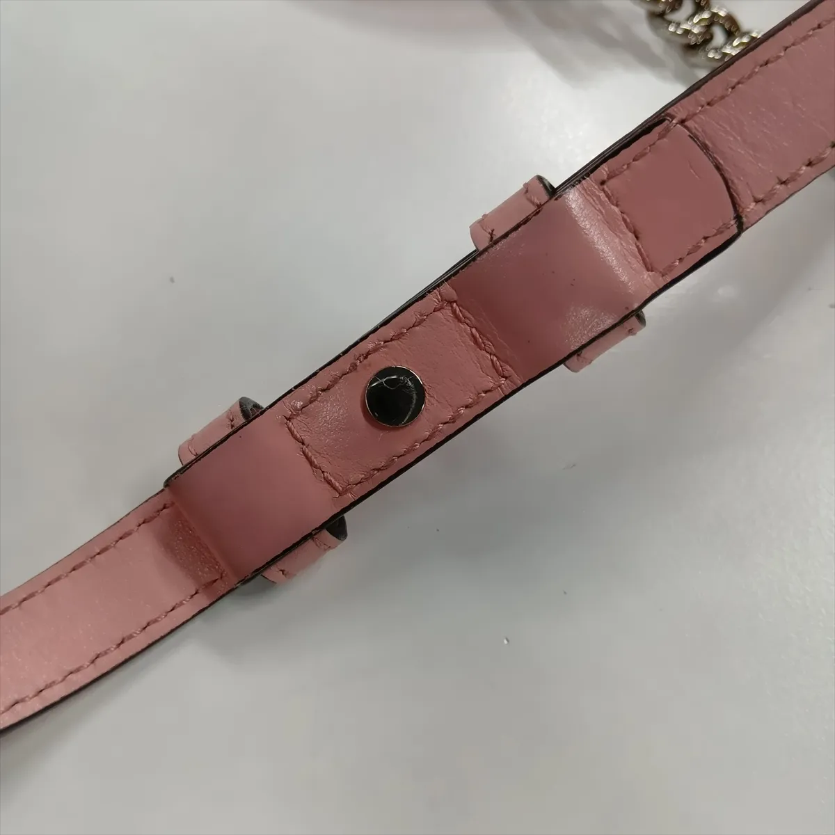 GG Marmont Leather Chain Shoulder Bag, Pink, 634936 — view 11