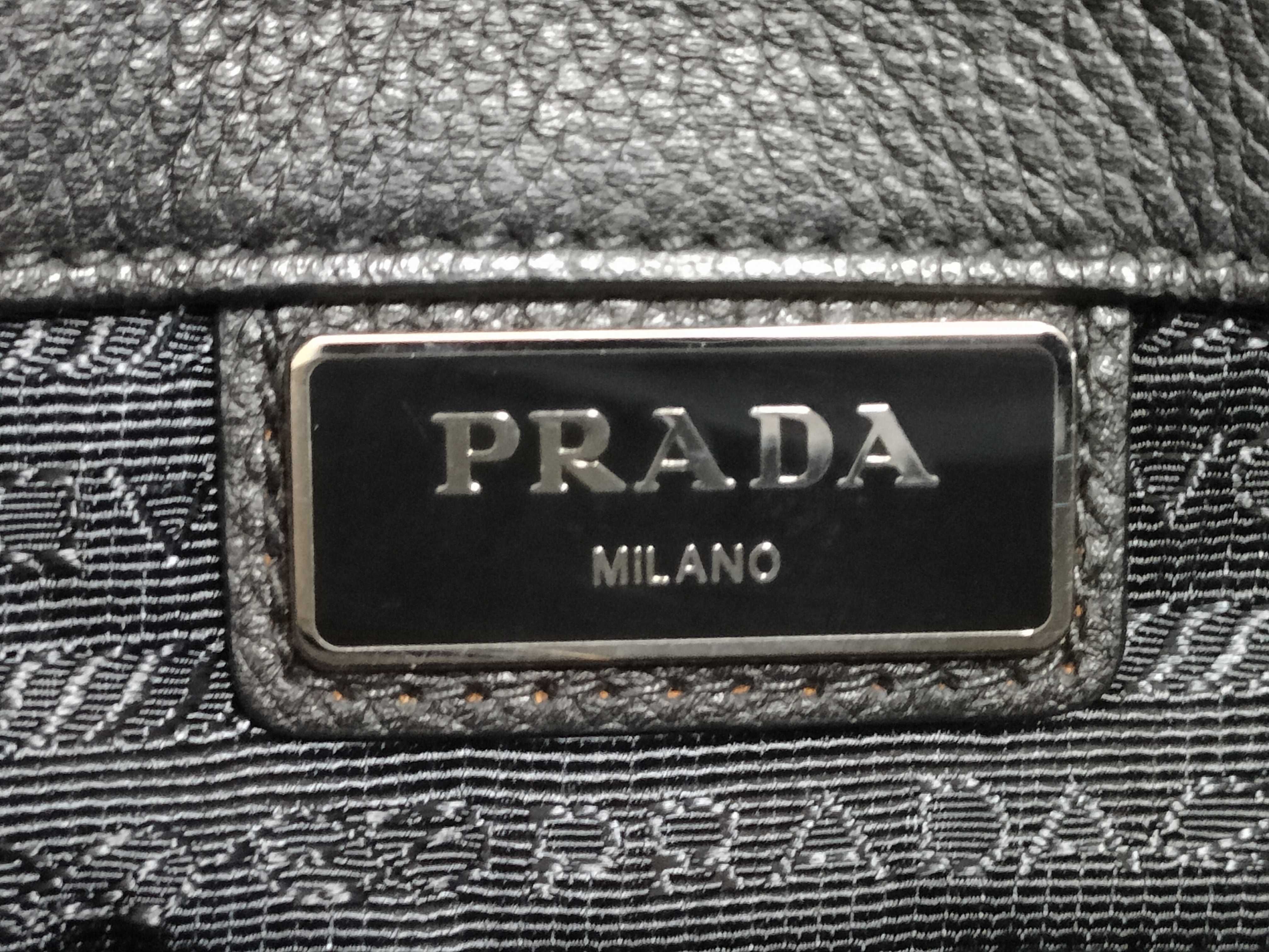 Saffiano Leather Tote Bag, Black Tote Bag — view 12