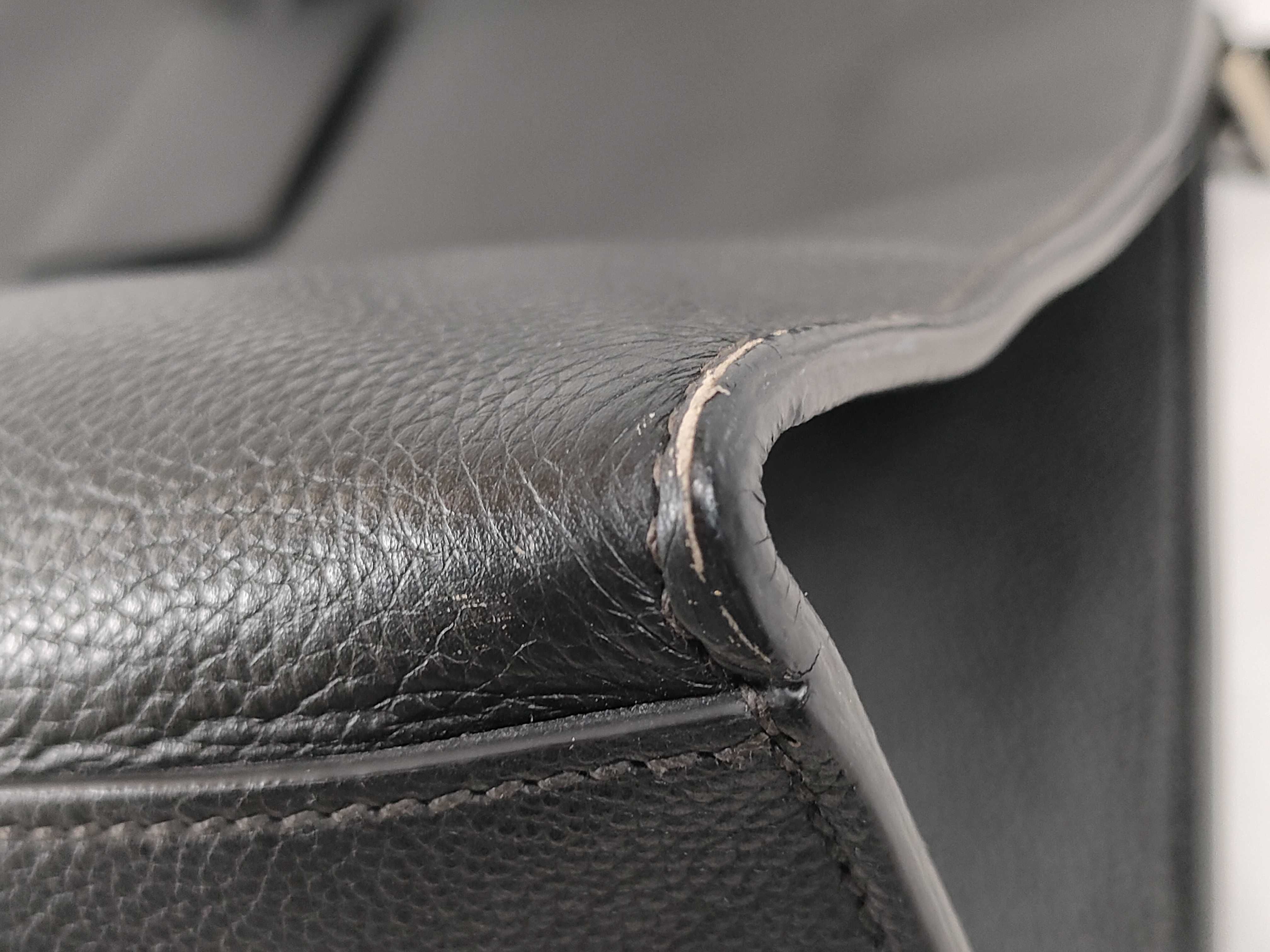 Saffiano Leather Tote Bag, Black Tote Bag — view 7