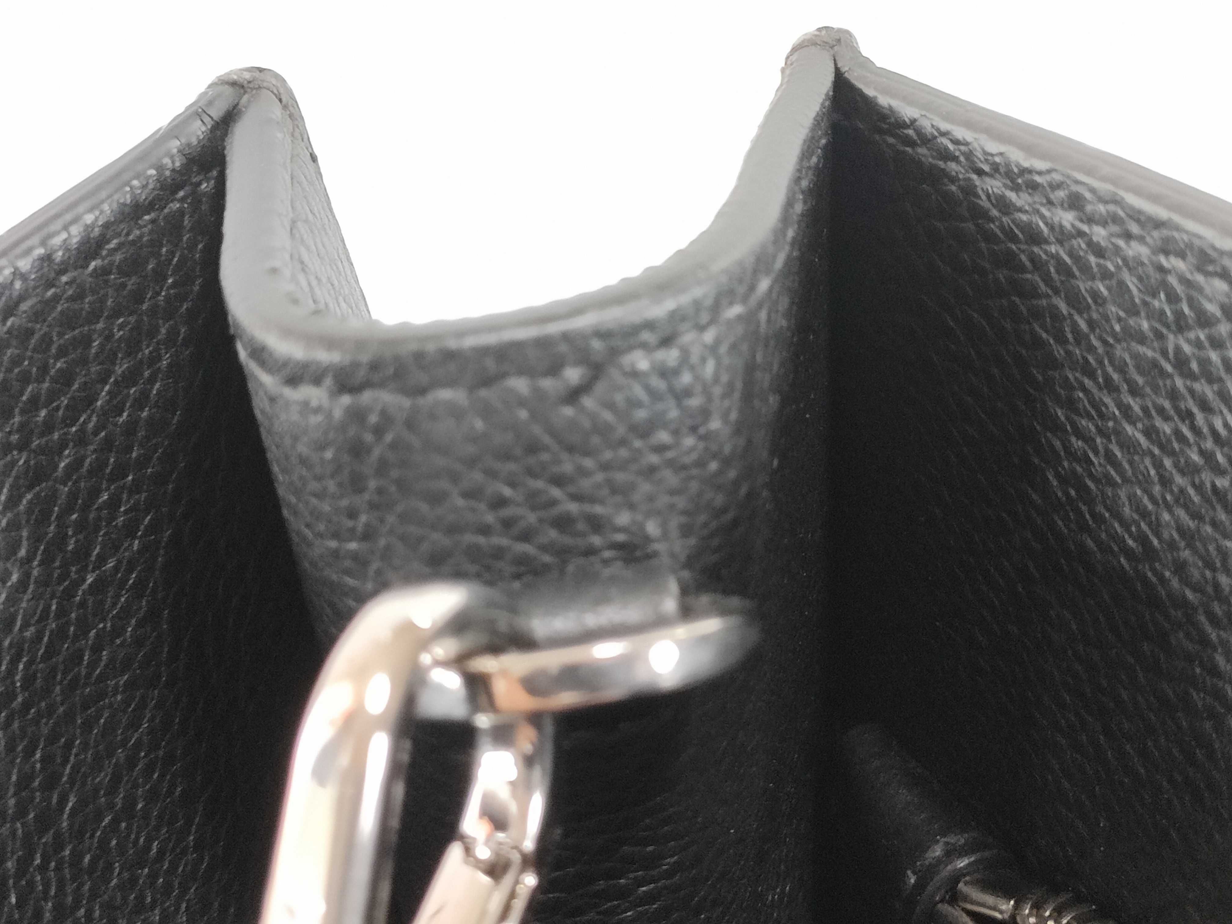 Saffiano Leather Tote Bag, Black Tote Bag — view 9