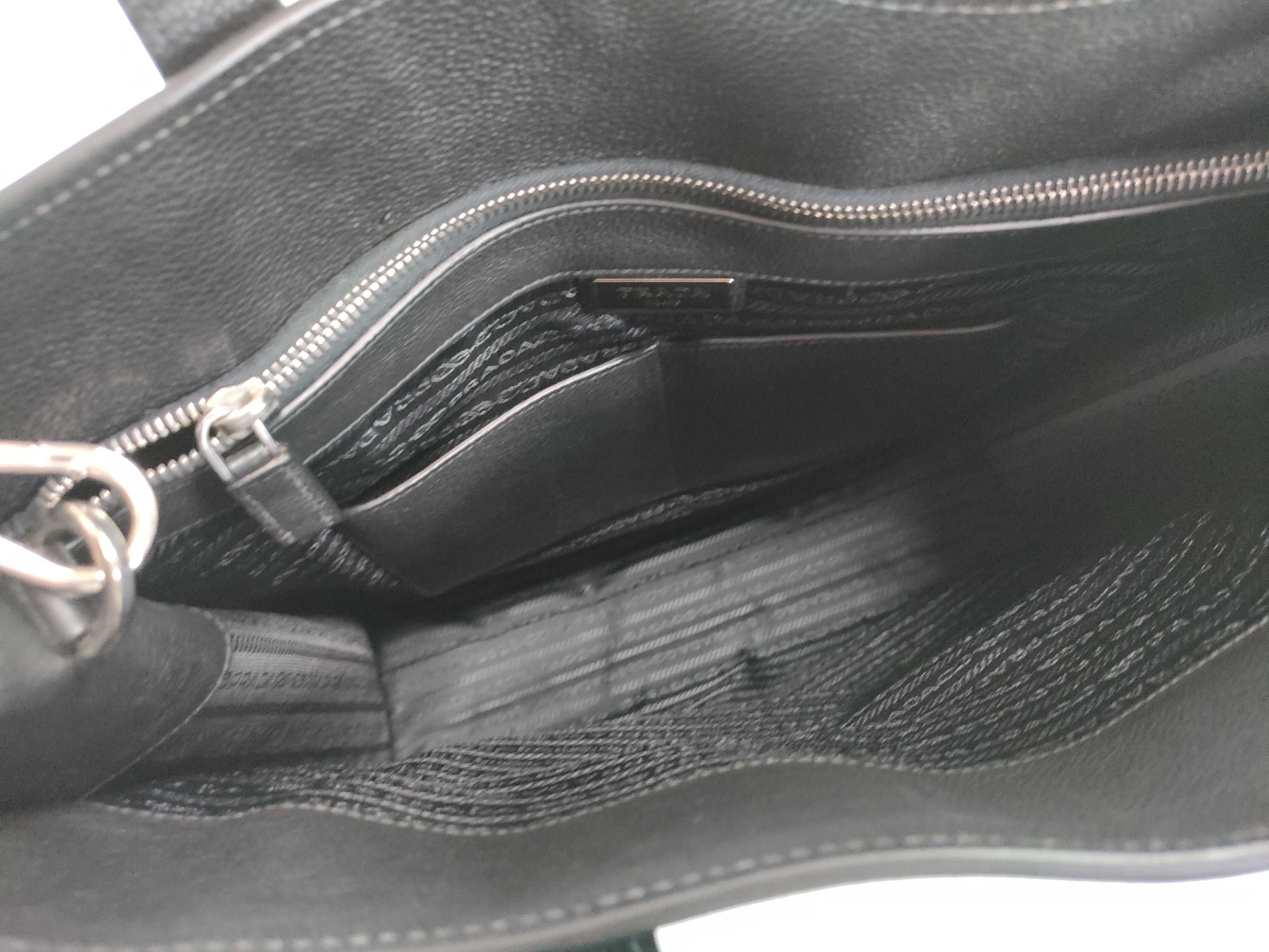 Saffiano Leather Tote Bag, Black Tote Bag — view 10