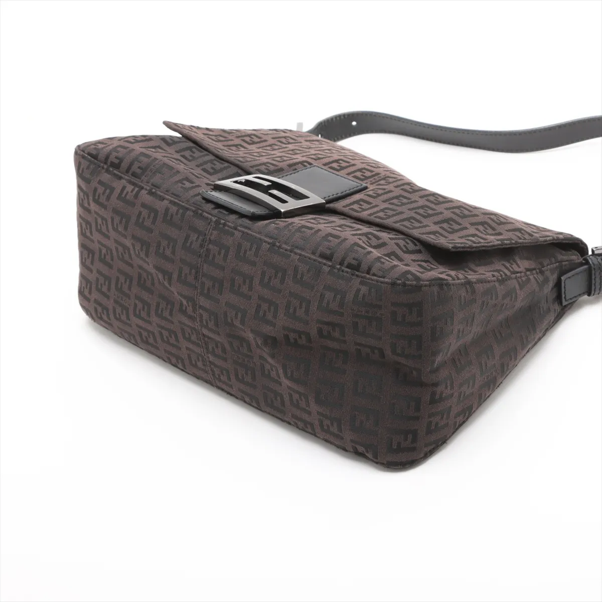 Zucchino Mamma Bucket Canvas x Leather Shoulder Bag Brown 8BR001 — view 3