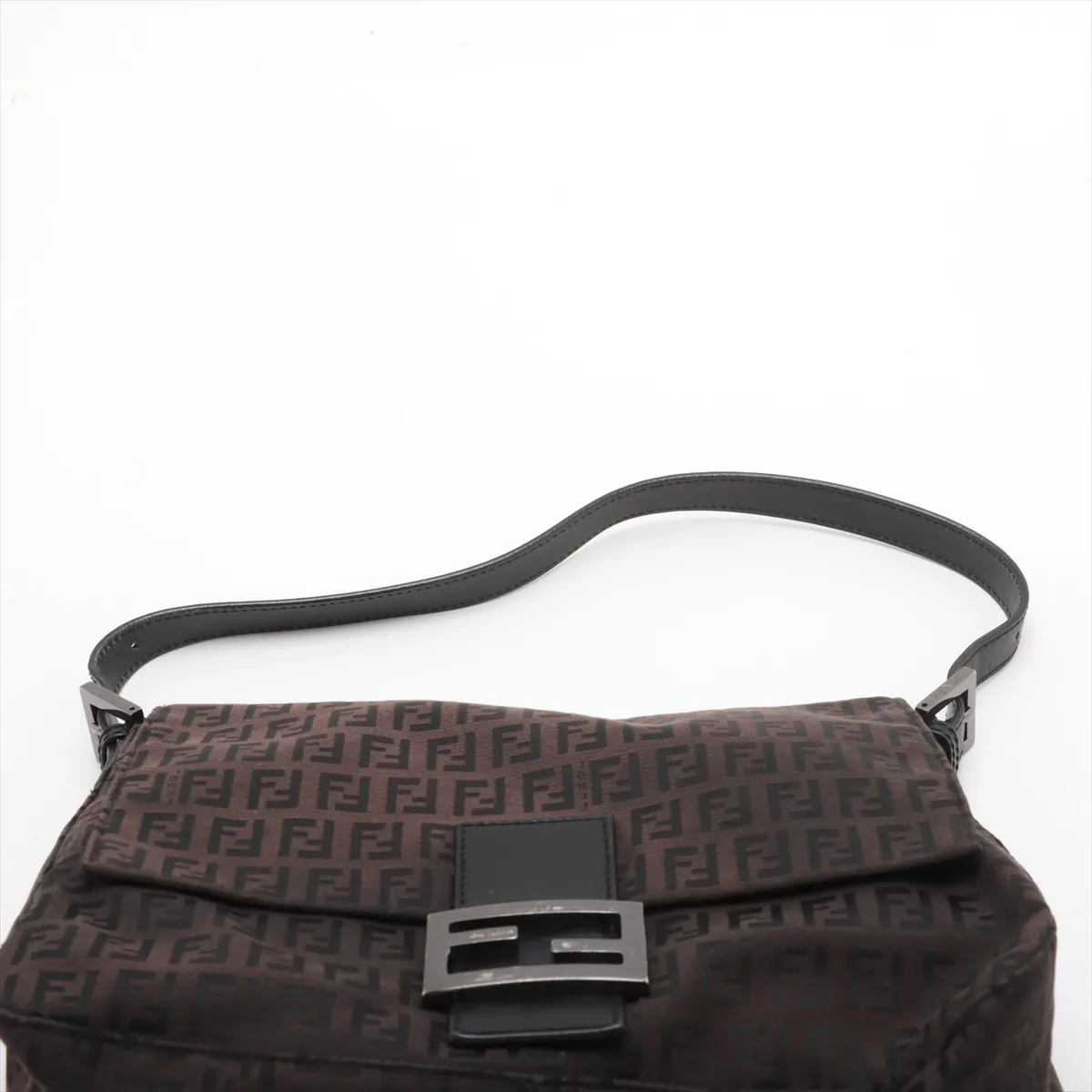 Zucchino Mamma Bucket Canvas x Leather Shoulder Bag Brown 8BR001 — view 6