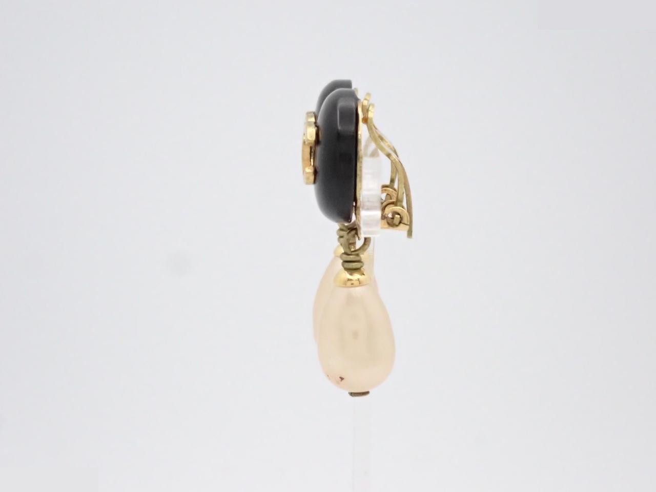 Coco Mark Gold Earrings — view 3