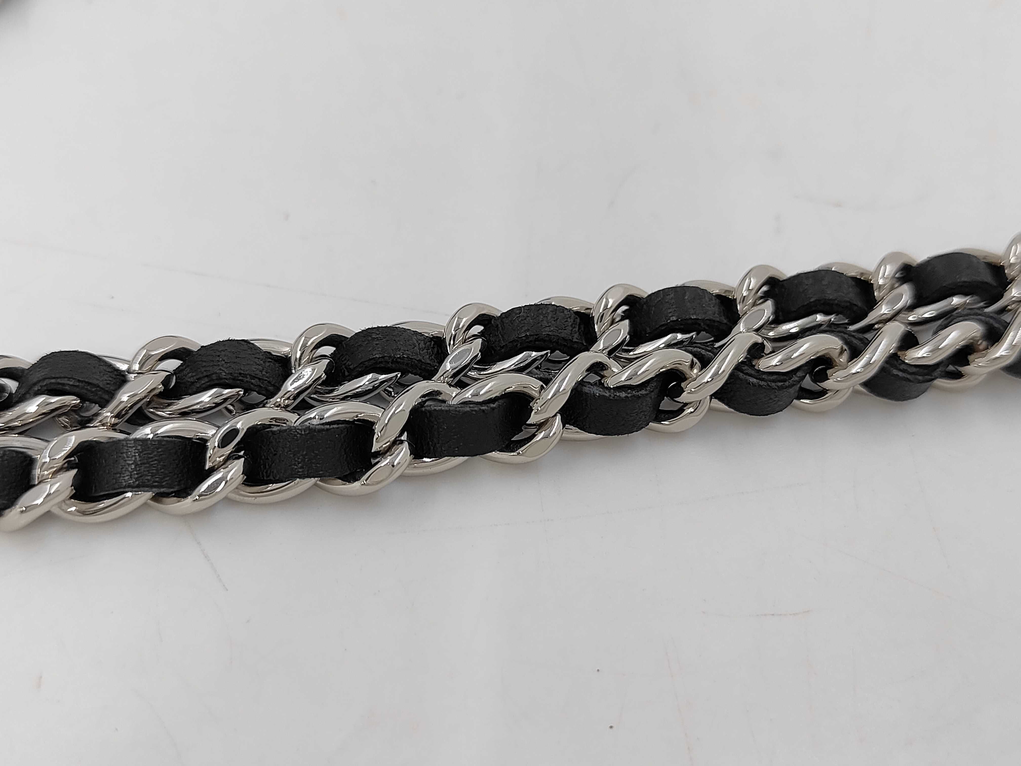 Matelassé Chain Wallet, Lambskin, Black, Serial Number 16, Silver Hardware, Shoulder Bag — view 4