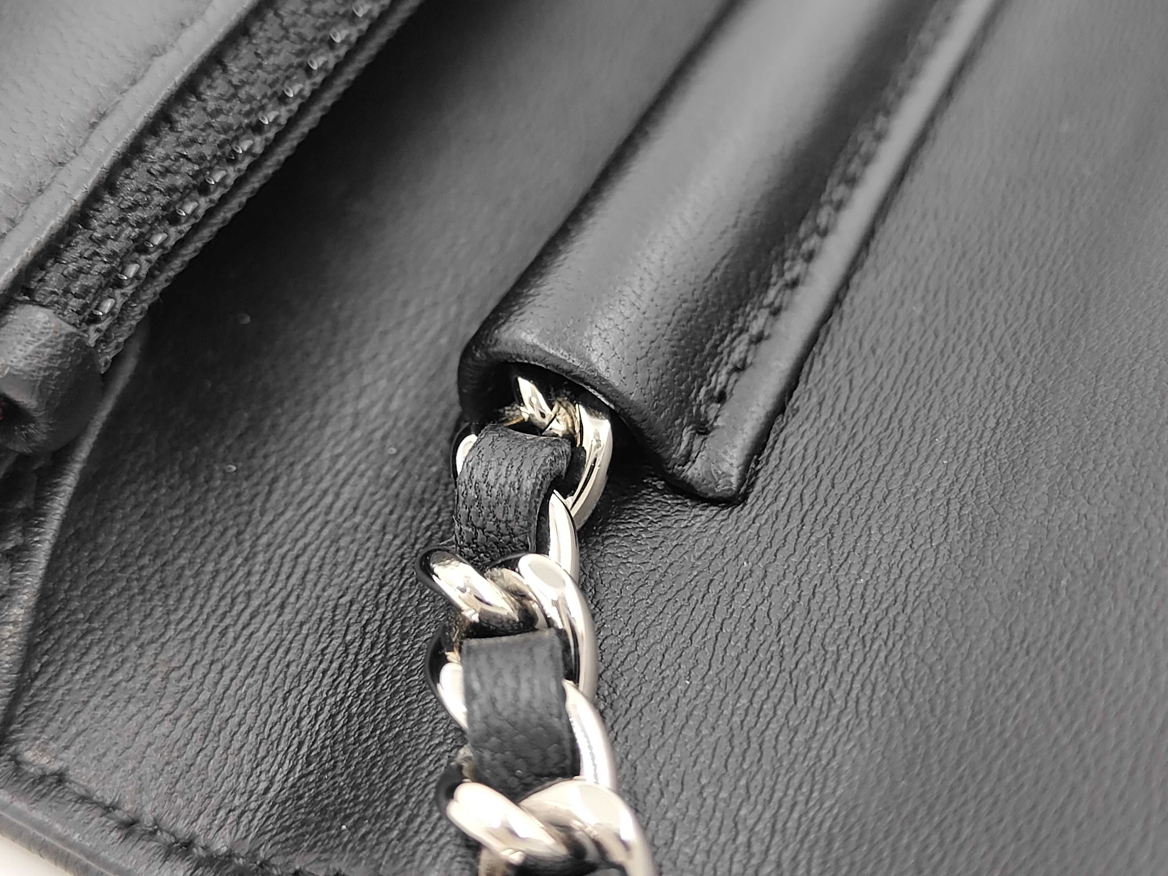 Matelassé Chain Wallet, Lambskin, Black, Serial Number 16, Silver Hardware, Shoulder Bag — view 5