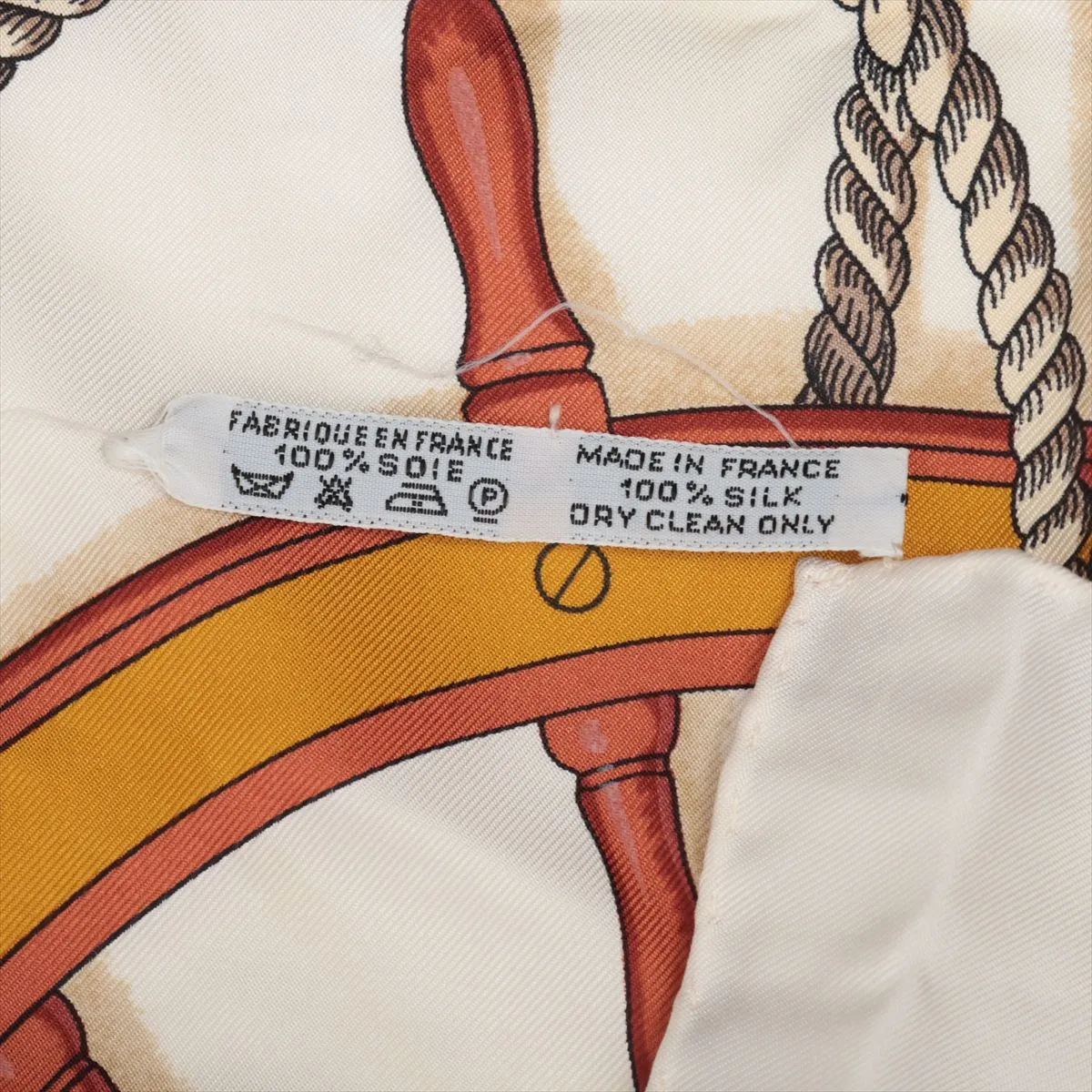 Carre 90 BATEAU A VAPEUR DE JOUFFROY DABBANS 1784 Scarf Silk White — view 6