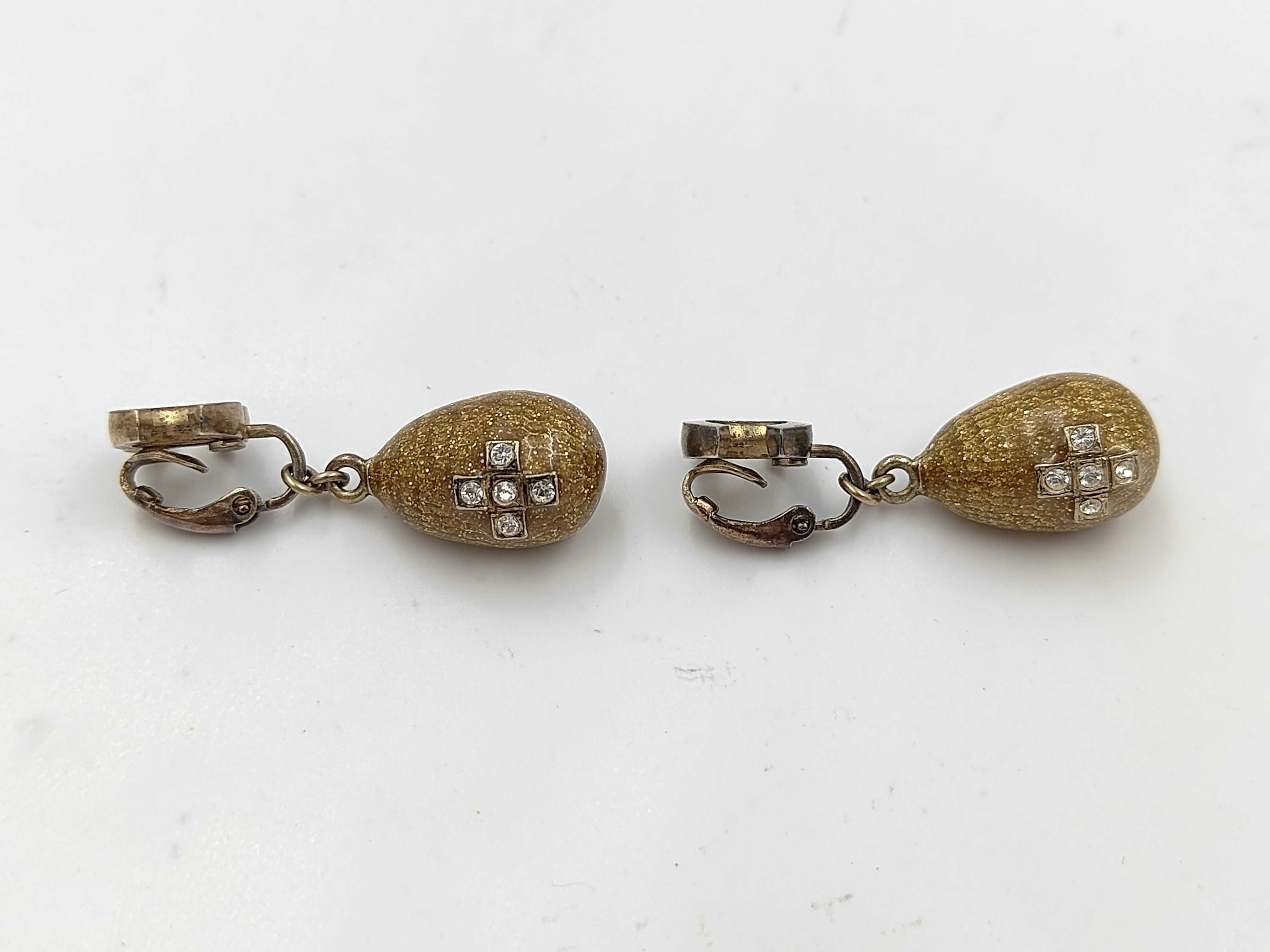Coco Mark Rhinestone Earrings 07A — view 3