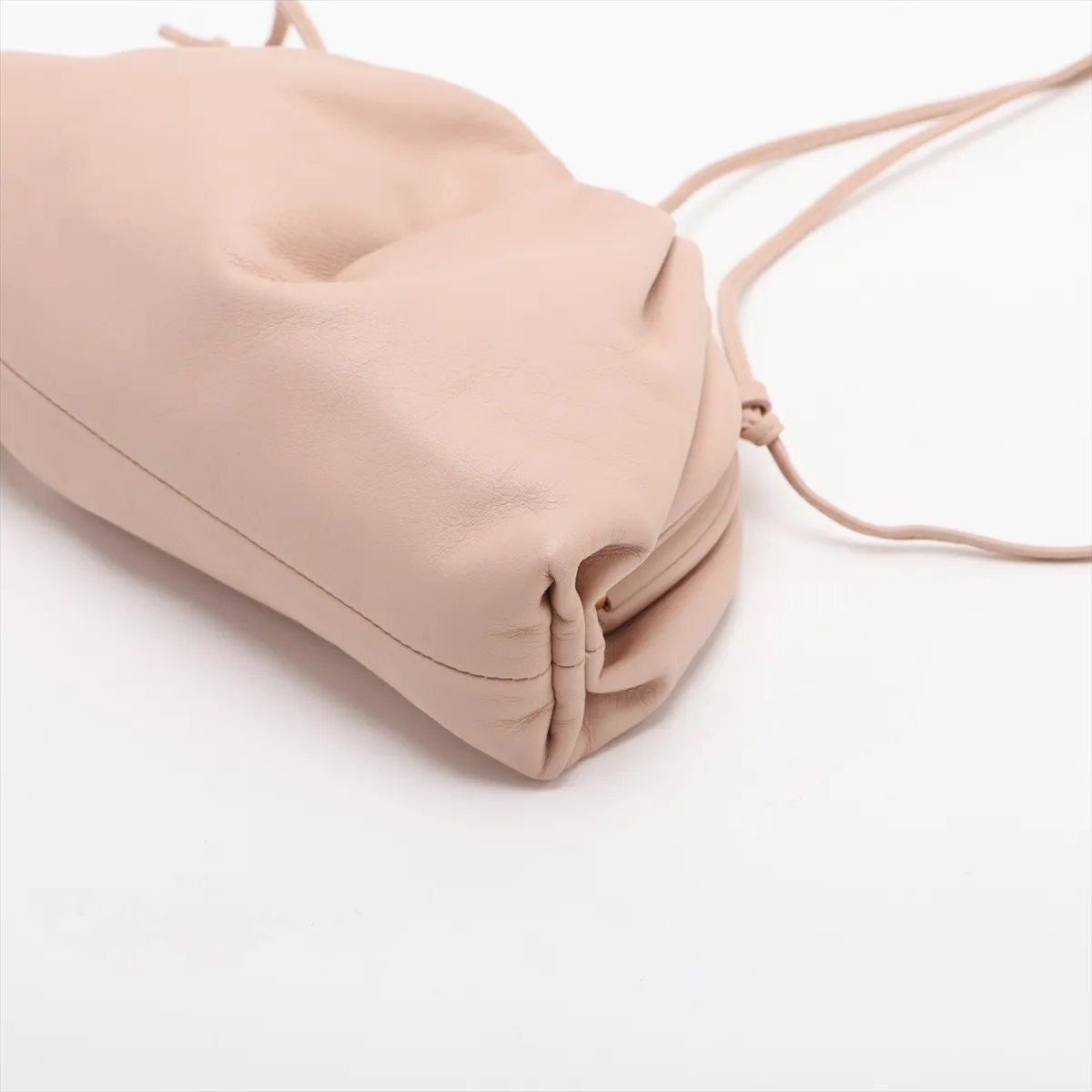 Mini The Pouch Leather Shoulder Bag, Beige — view 3