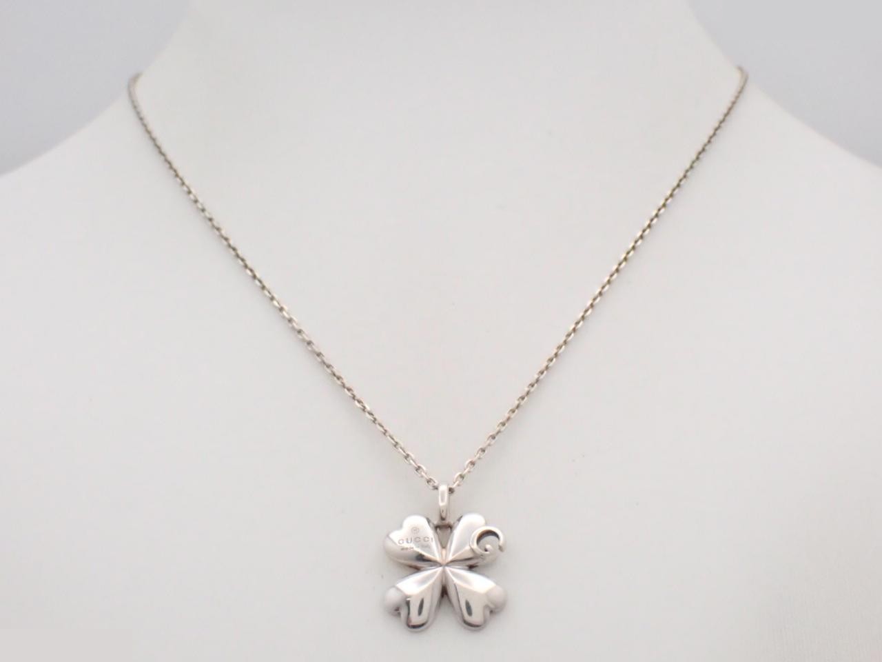 Clover G Necklace, Sterling Silver (925), 9.6g, Chain approx. 44cm — view 3