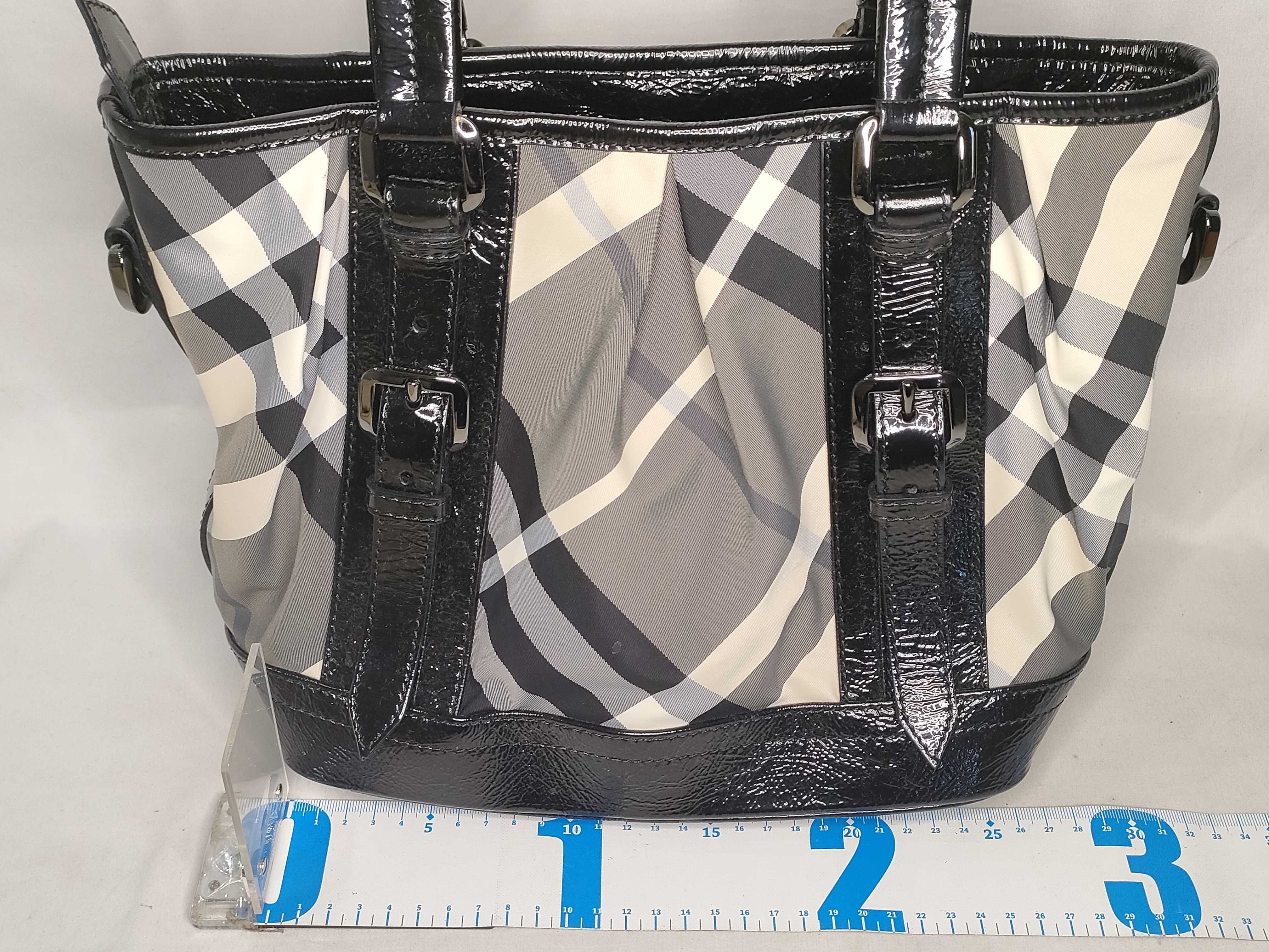 Enamel Check 2-Way Handbag — view 2