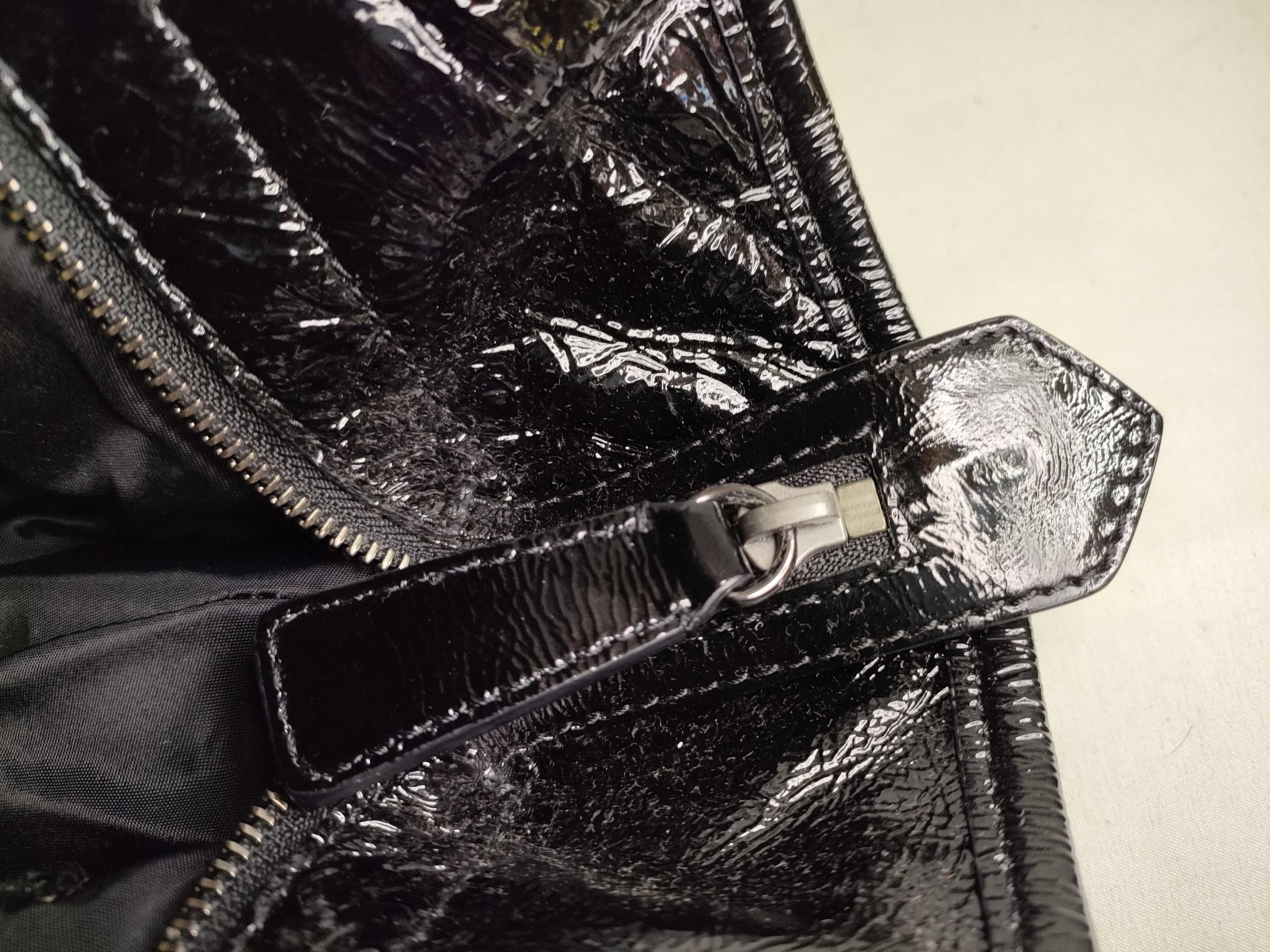 Enamel Check 2-Way Handbag — view 14