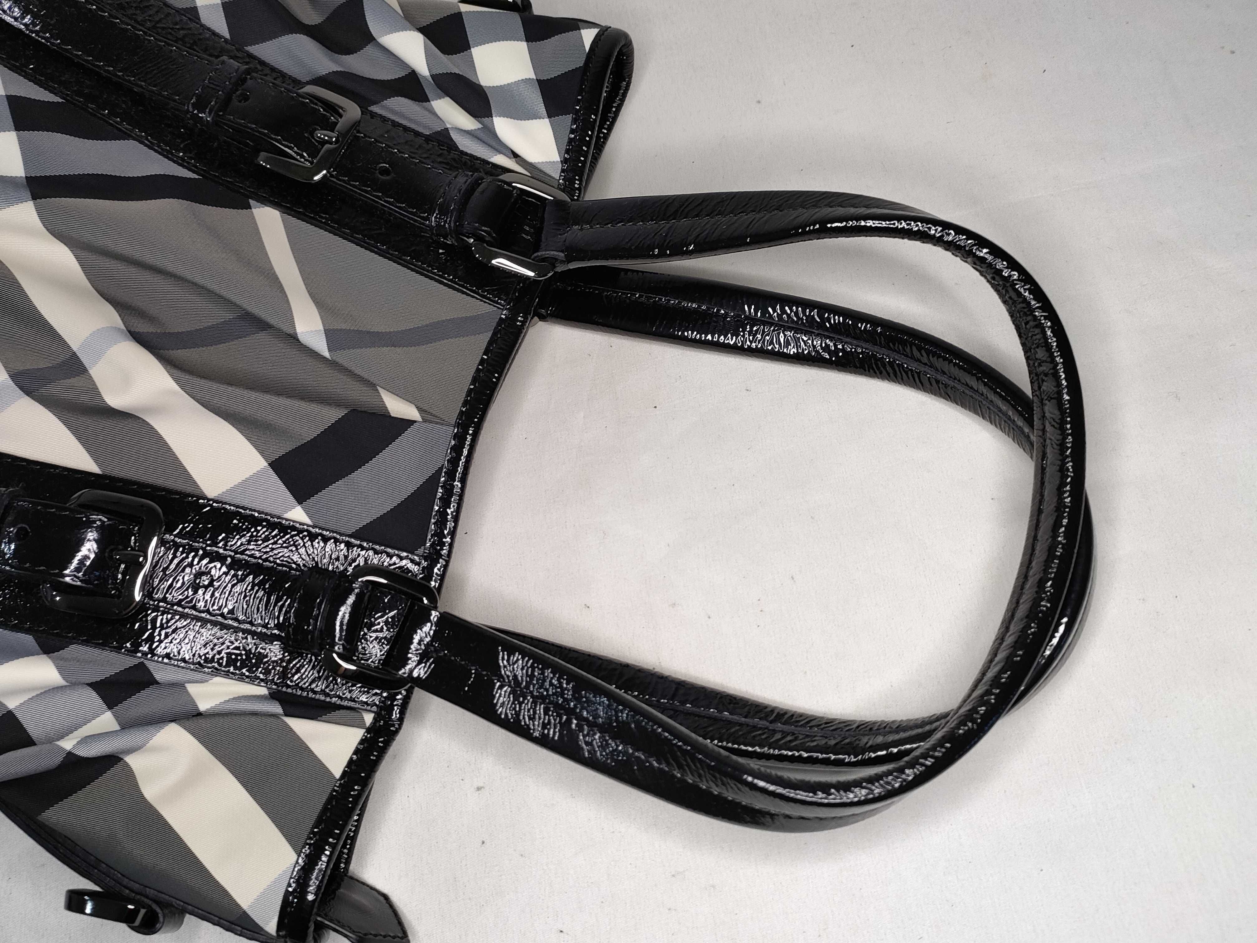 Enamel Check 2-Way Handbag — view 3