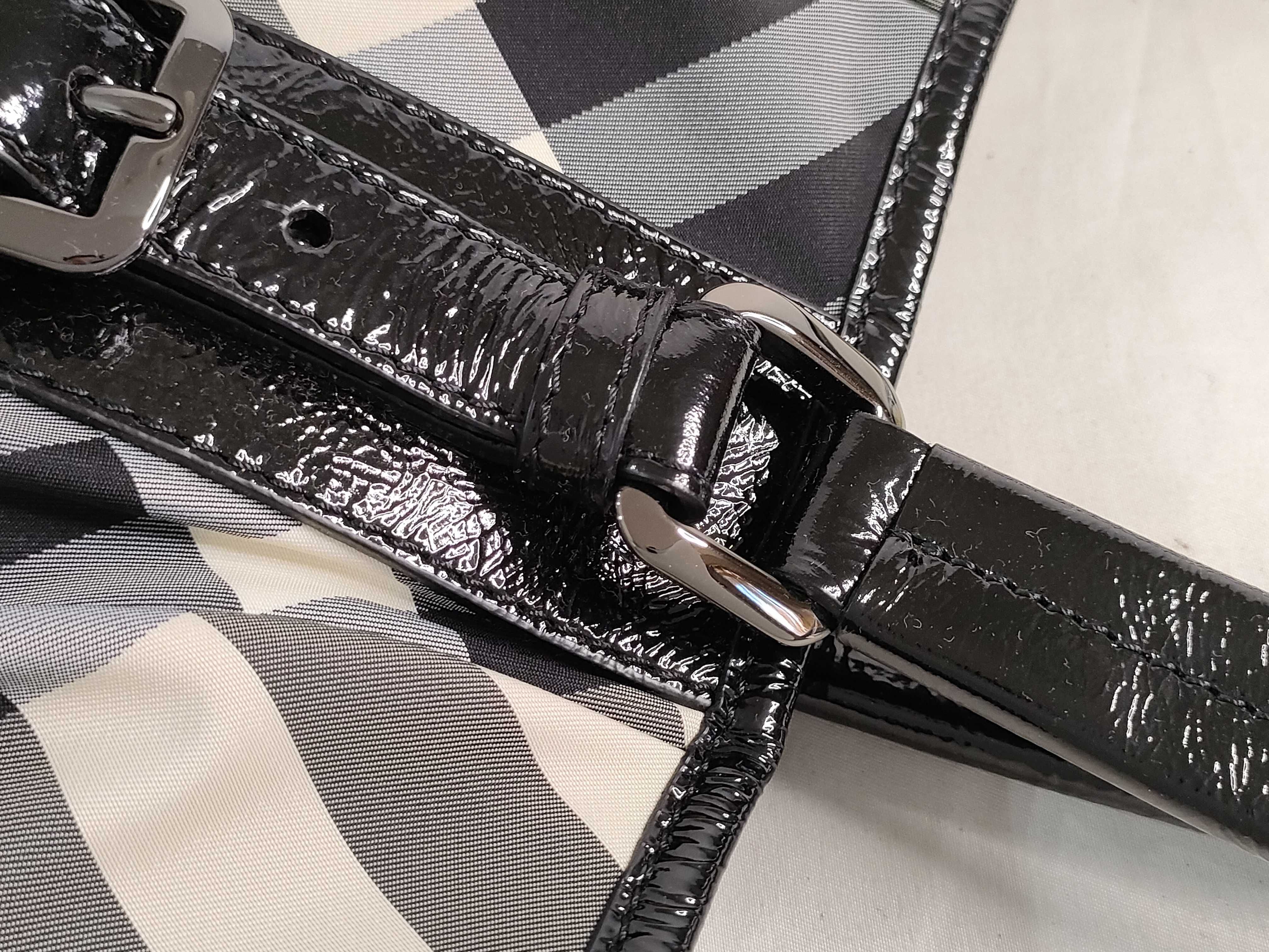 Enamel Check 2-Way Handbag — view 5