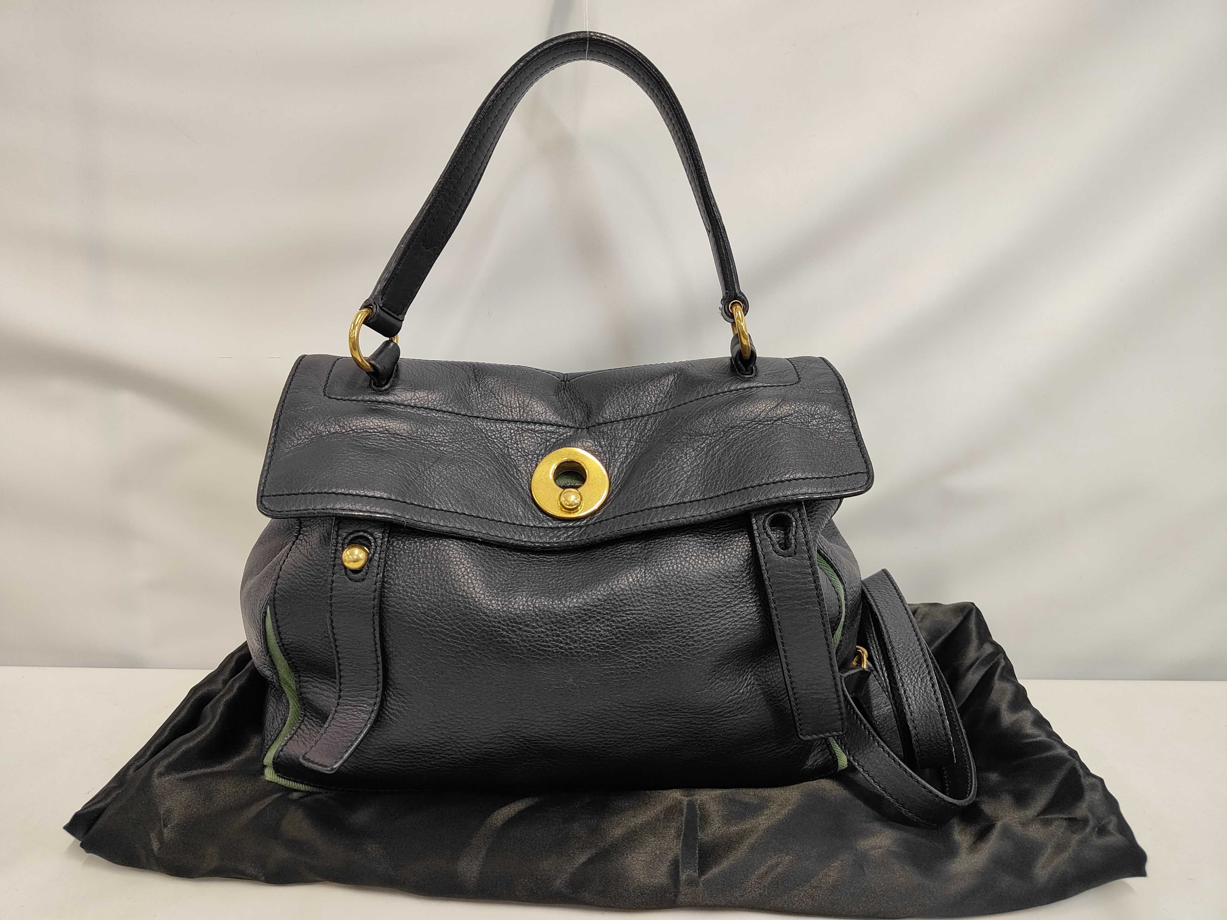 Shoulder Bag YSL Yves Saint Laurent Muse Two Black Leather Handbag