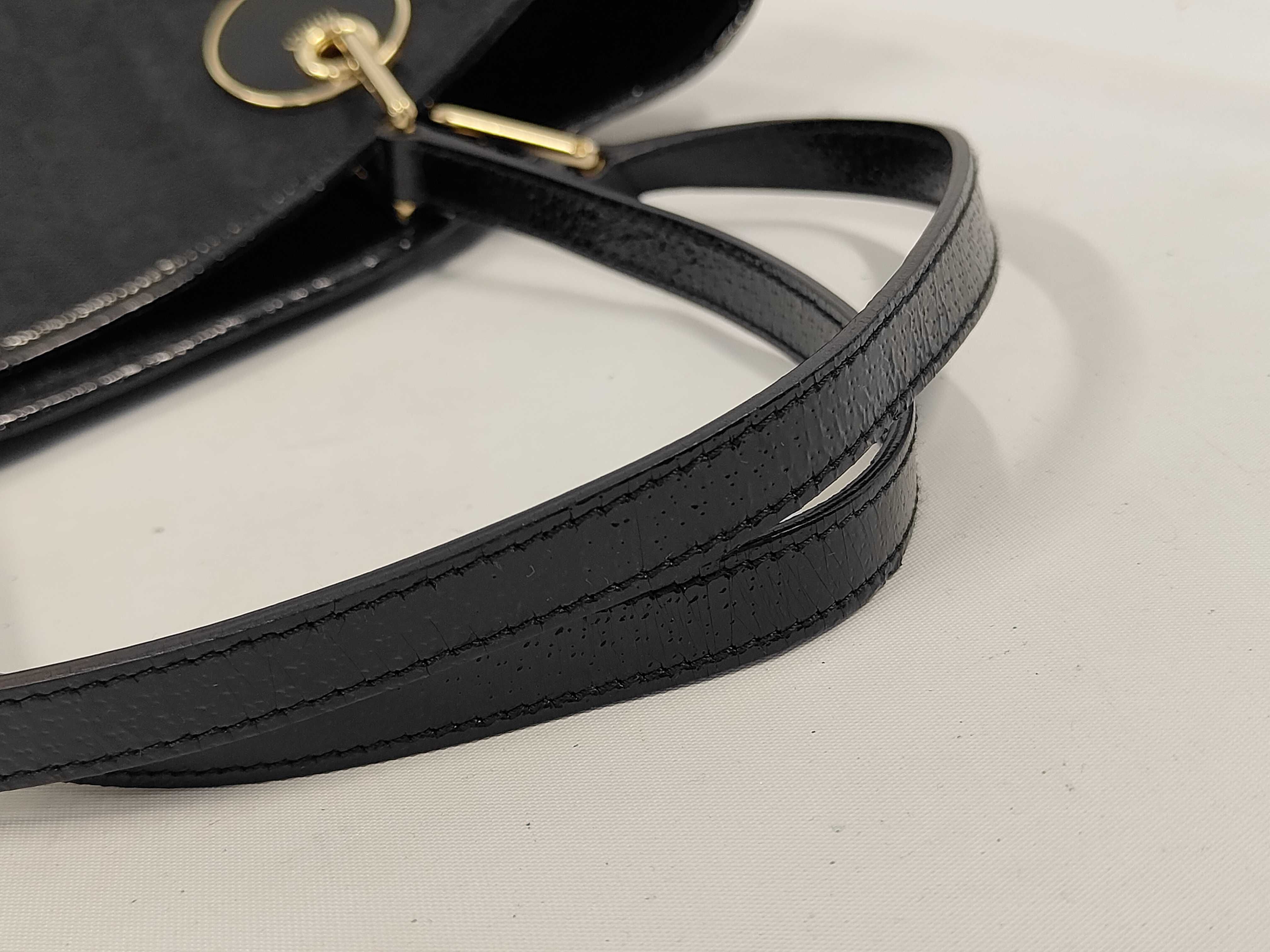 120836 Canvas x Leather GG Canvas Tote Bag Black Gold Hardware with Dust Bag — view 5