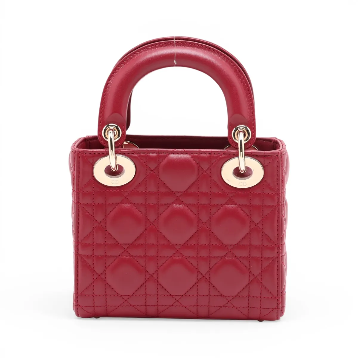 Cannage Lady Dior Mini Leather 2-Way Handbag Red Lucky Star — view 2