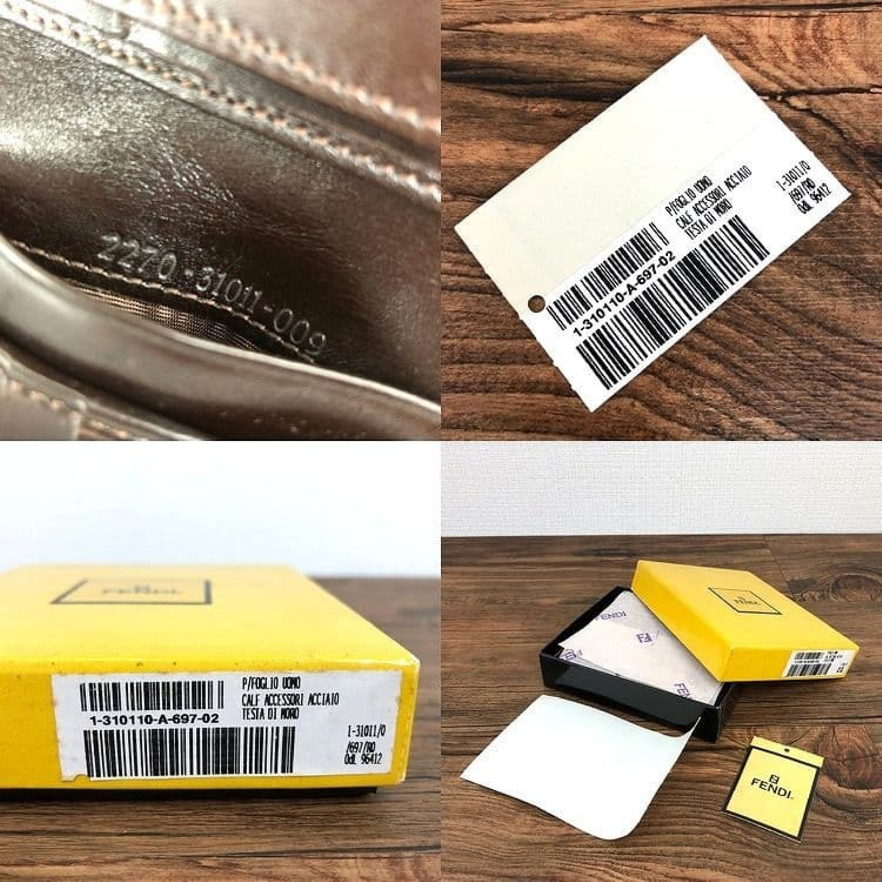 Brown Leather Bi-fold Wallet with Protective Seal, 31011, Box Included — view 5
