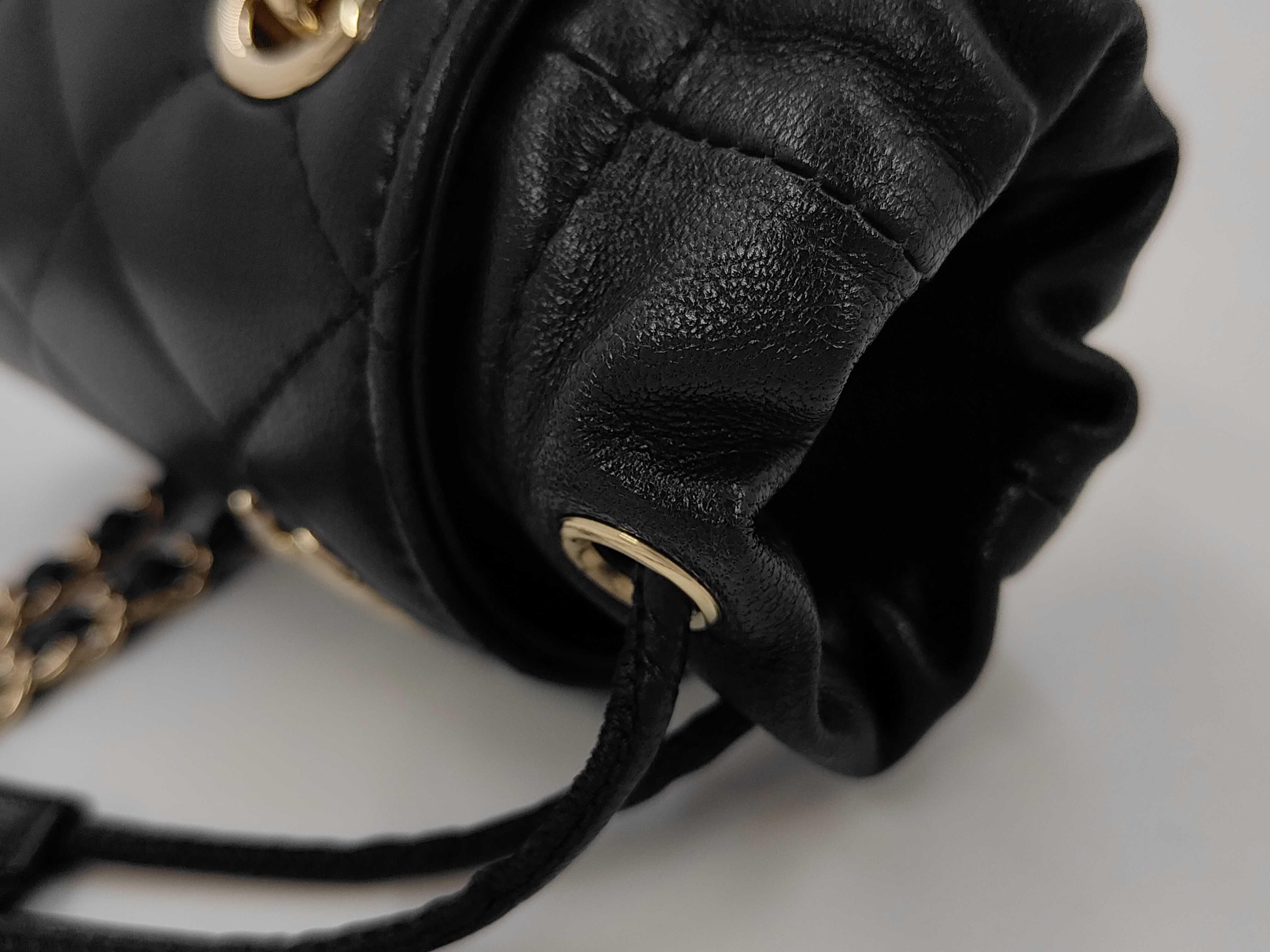 Shoulder Bucket Bag, Black — view 10