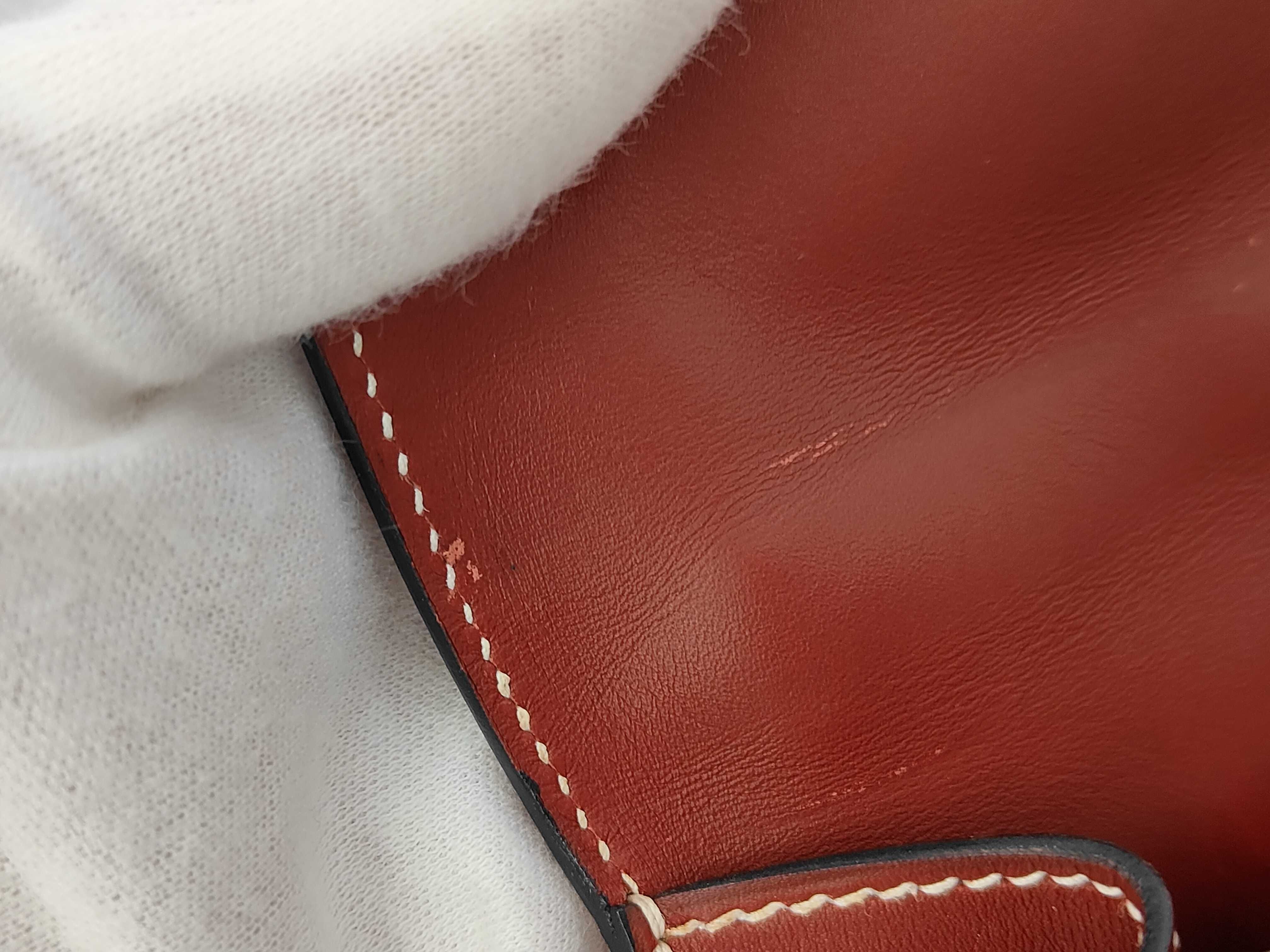 Chamonix Kelly 35 Rouge H Silver Hardware Strap Handbag — view 14