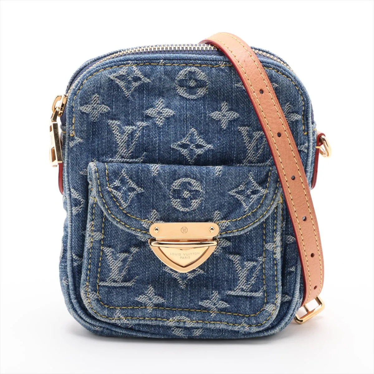 Monogram Denim Pochette Fairfax M82948 Blue (RFID detected)