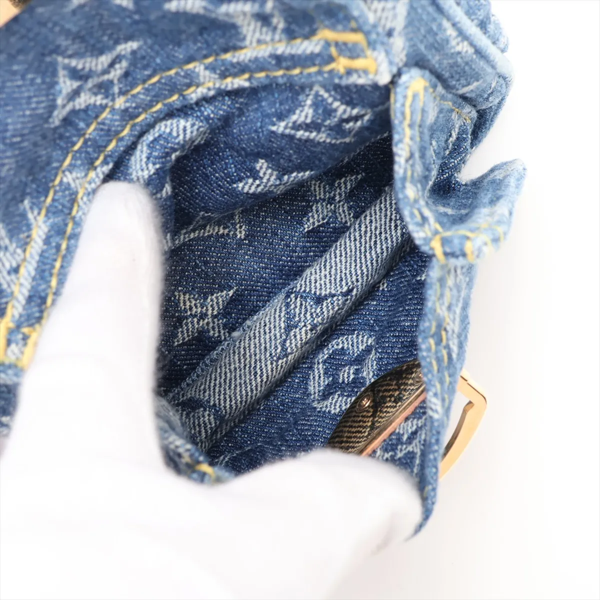 Monogram Denim Pochette Fairfax M82948 Blue (RFID detected) — view 7