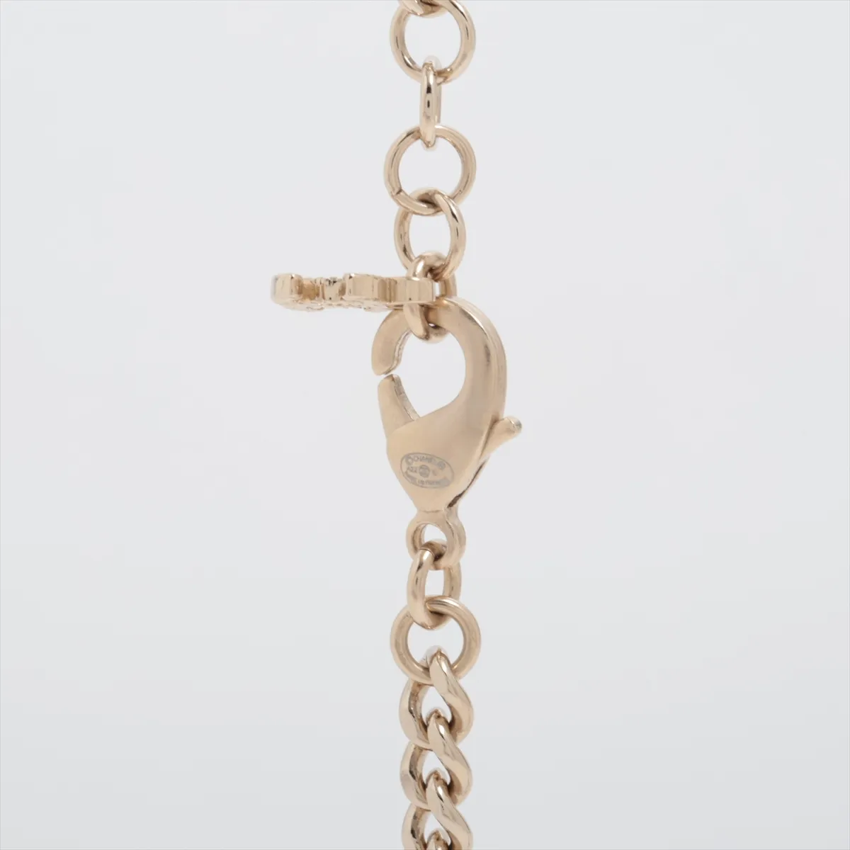 Coco Mark A22C Necklace, Resin x GP x Rhinestone, Gold, — view 3