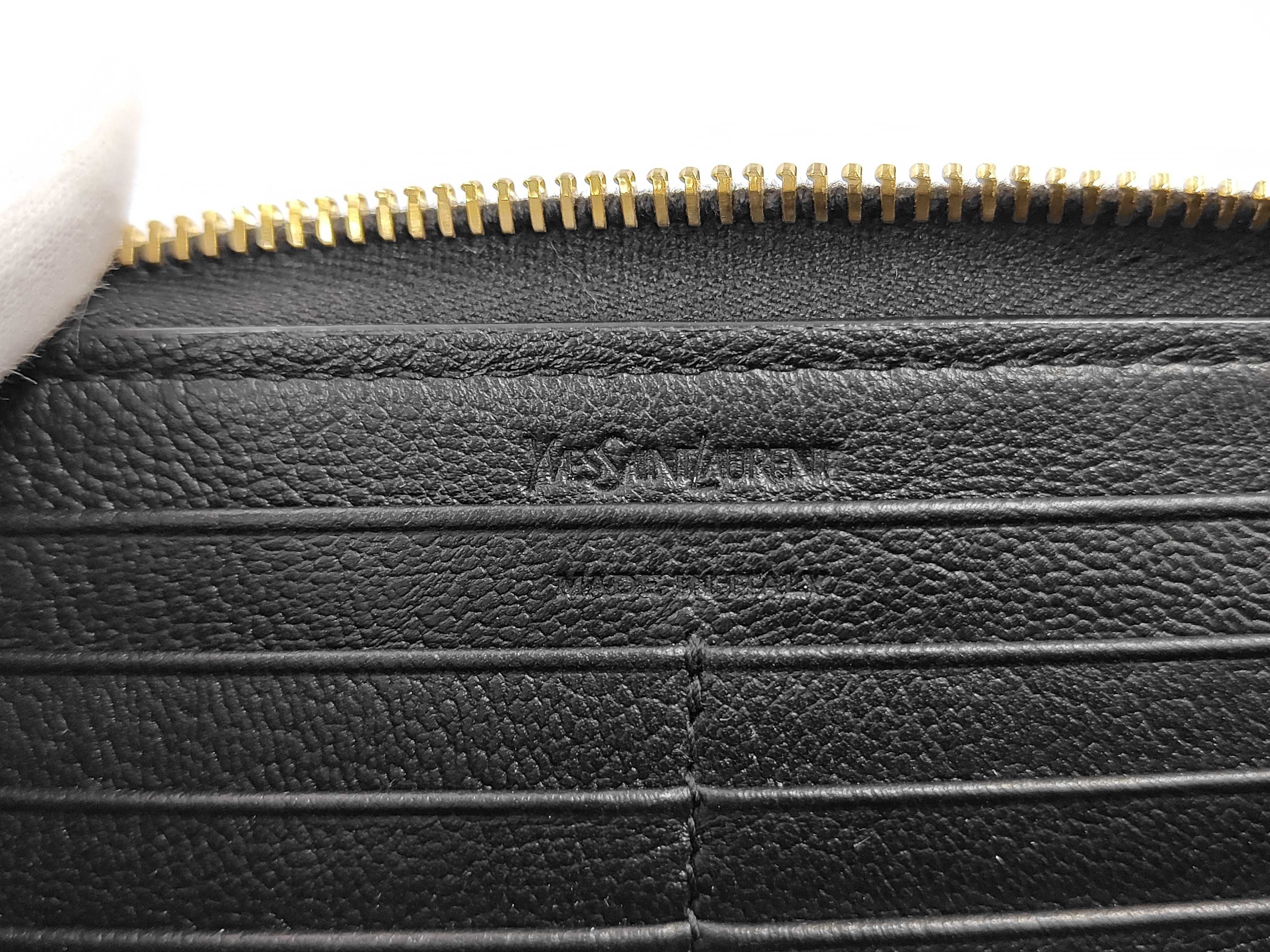 Round Zip Wallet, Black, Cassandra Logo, Long Wallet — view 11