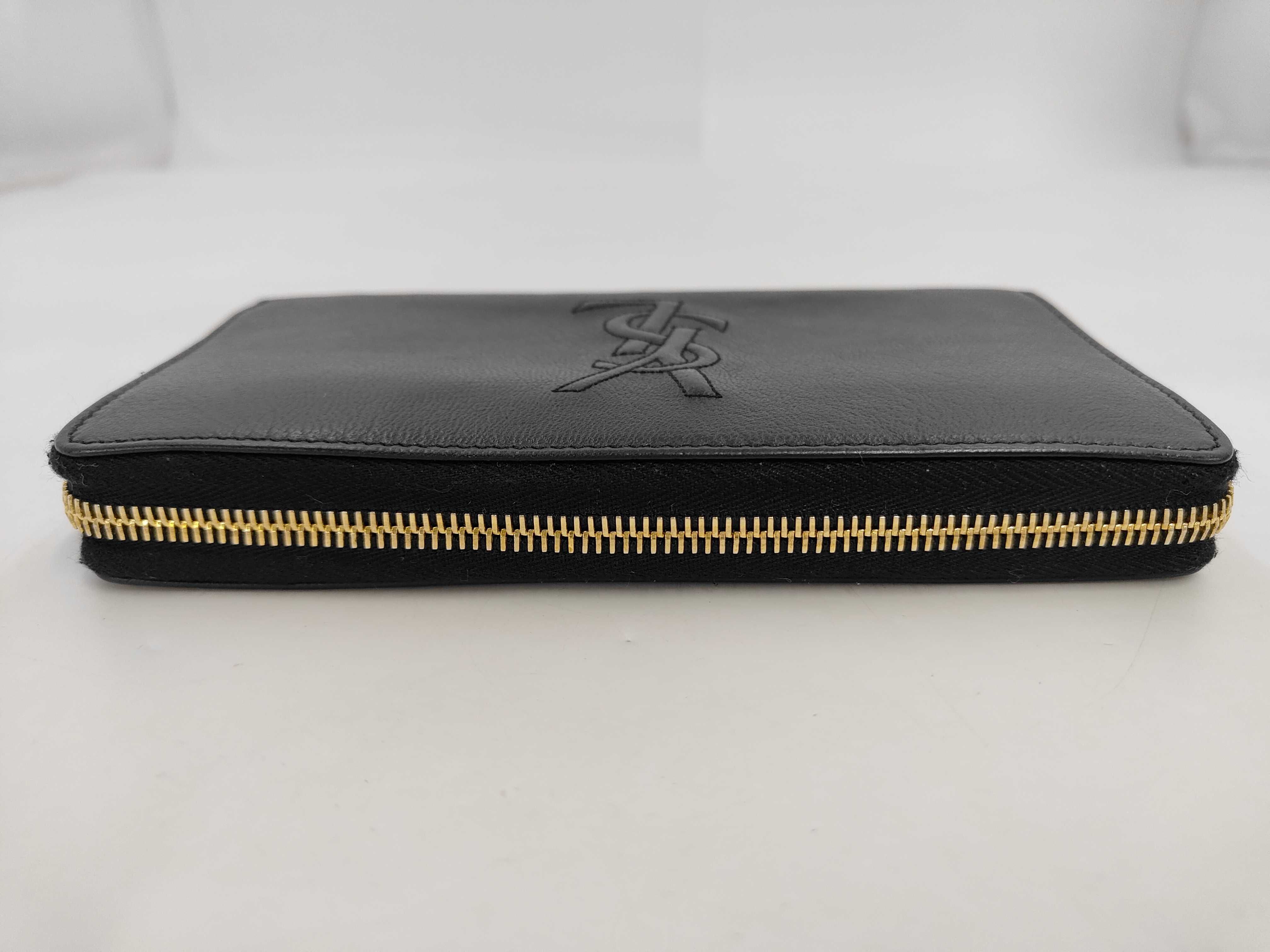 Round Zip Wallet, Black, Cassandra Logo, Long Wallet — view 6