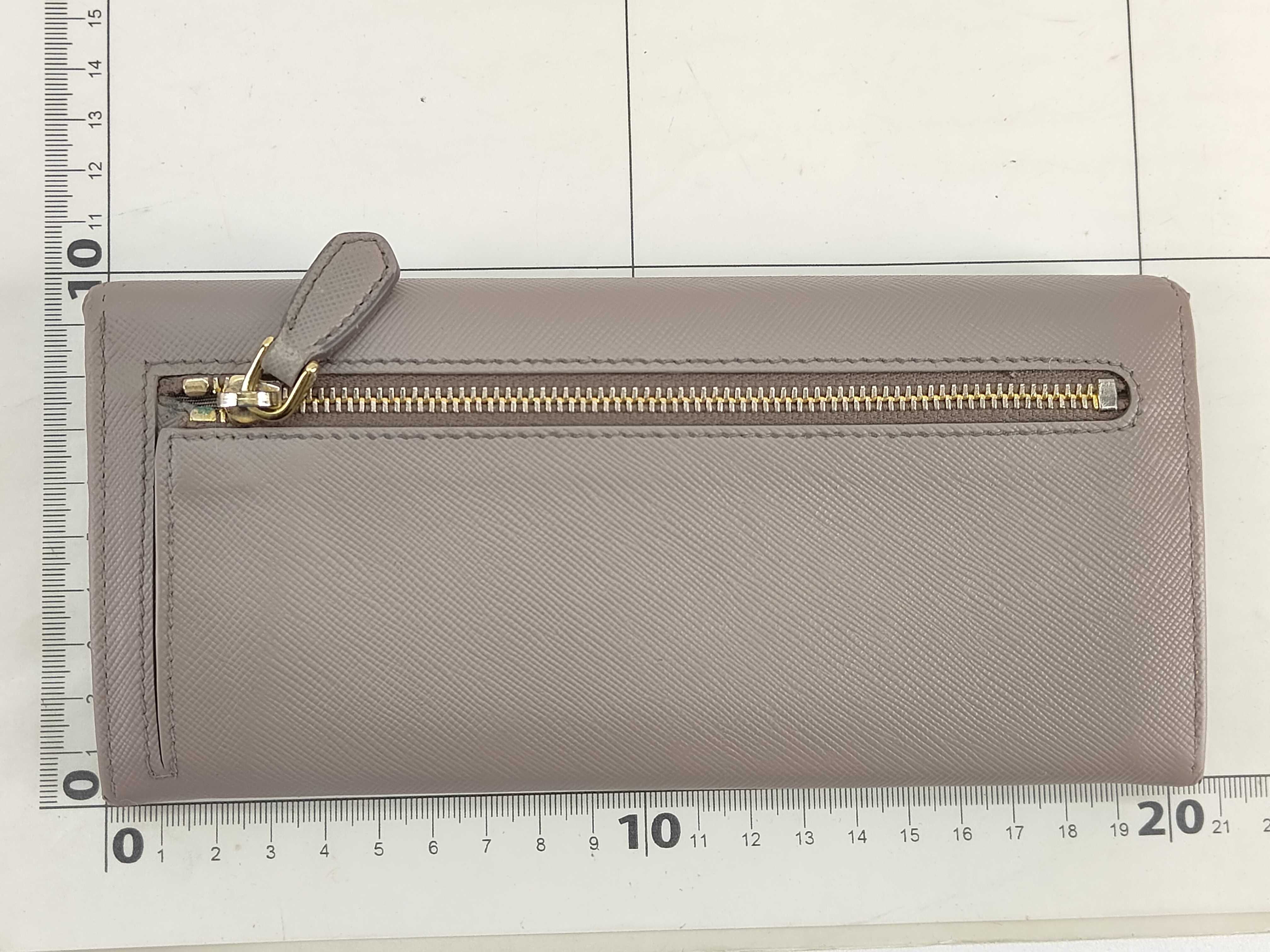 Saffiano Leather Gold Hardware Long Wallet — view 2
