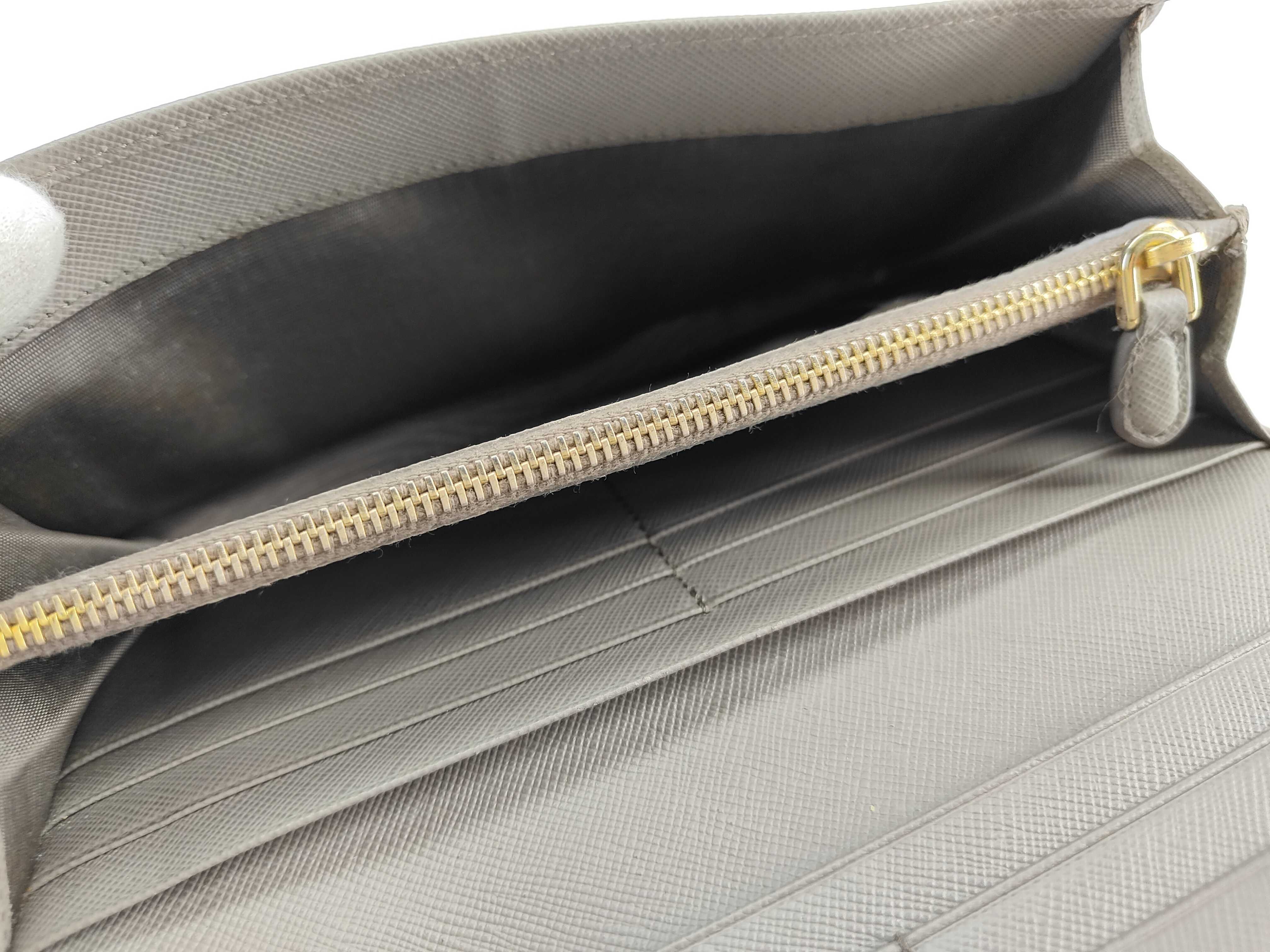 Saffiano Leather Gold Hardware Long Wallet — view 11