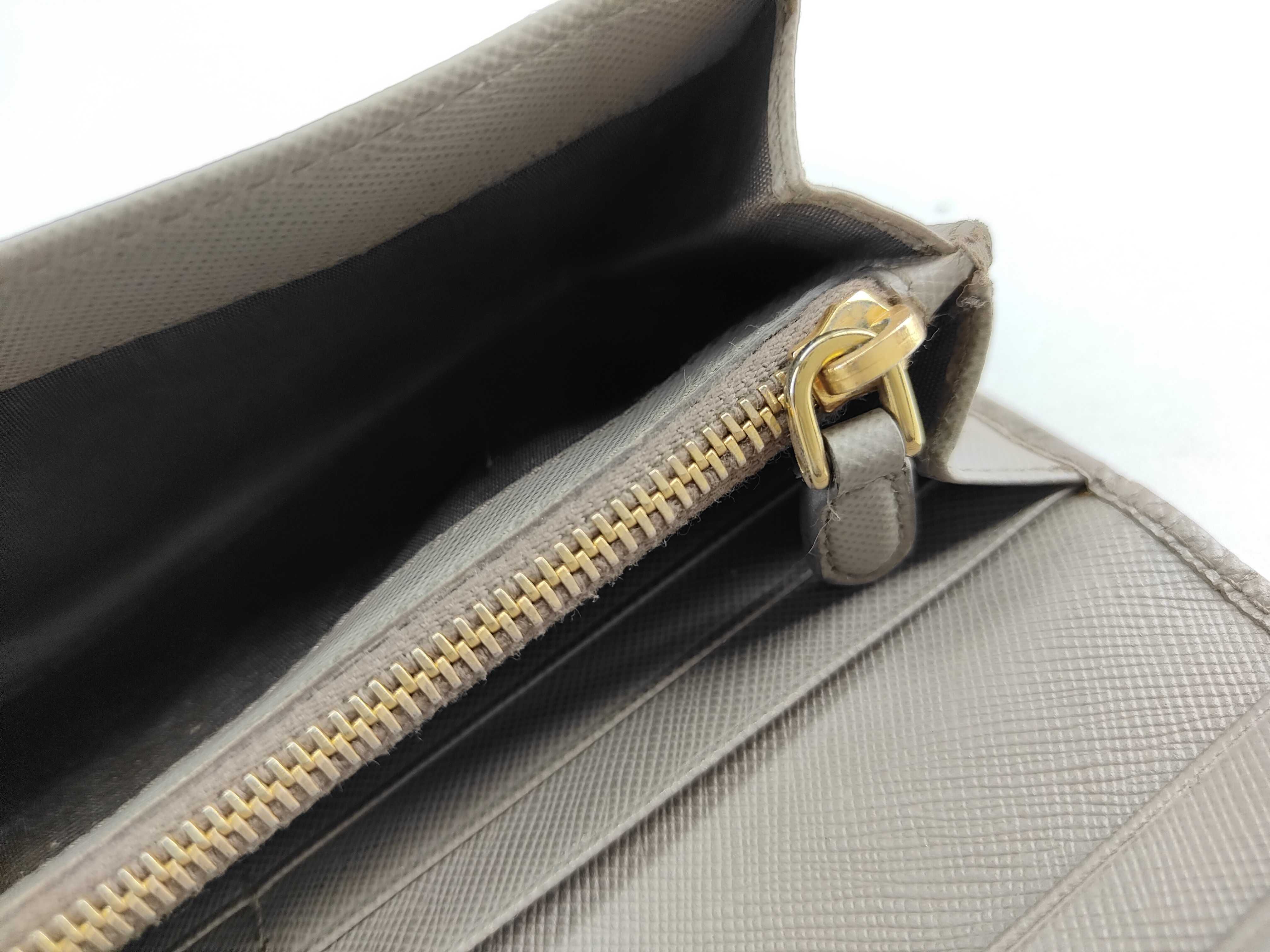 Saffiano Leather Gold Hardware Long Wallet — view 12