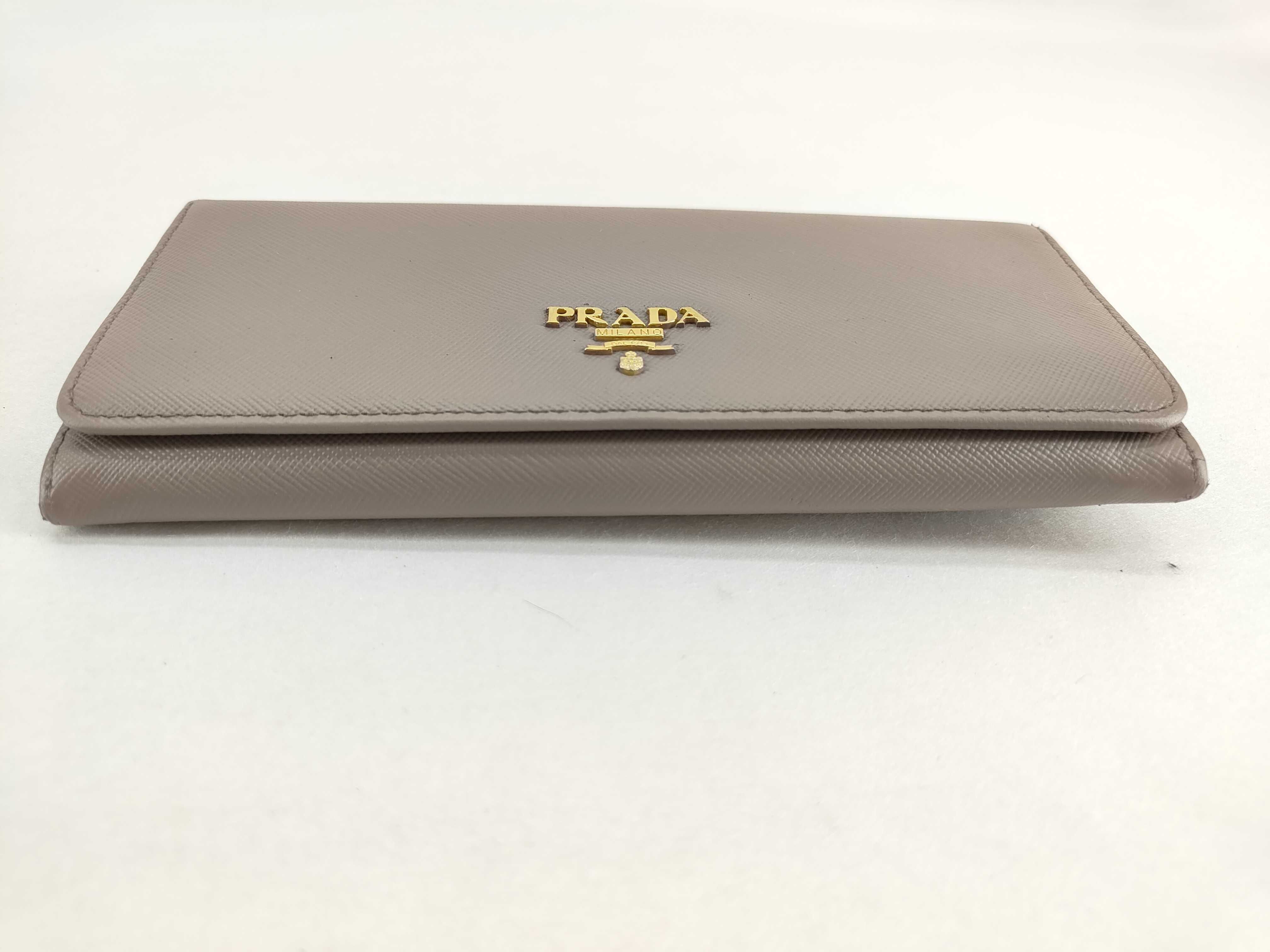 Saffiano Leather Gold Hardware Long Wallet — view 4