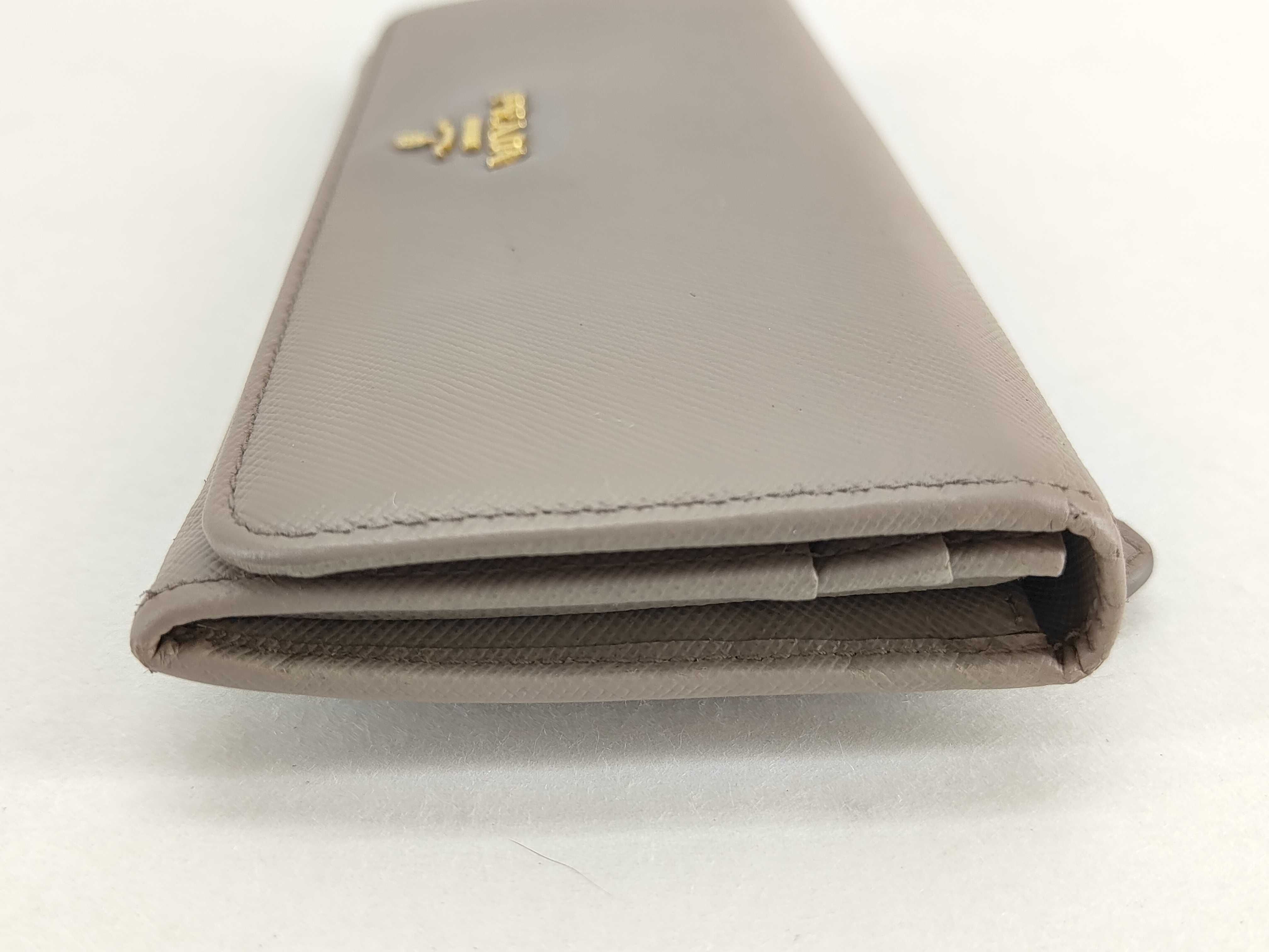Saffiano Leather Gold Hardware Long Wallet — view 5