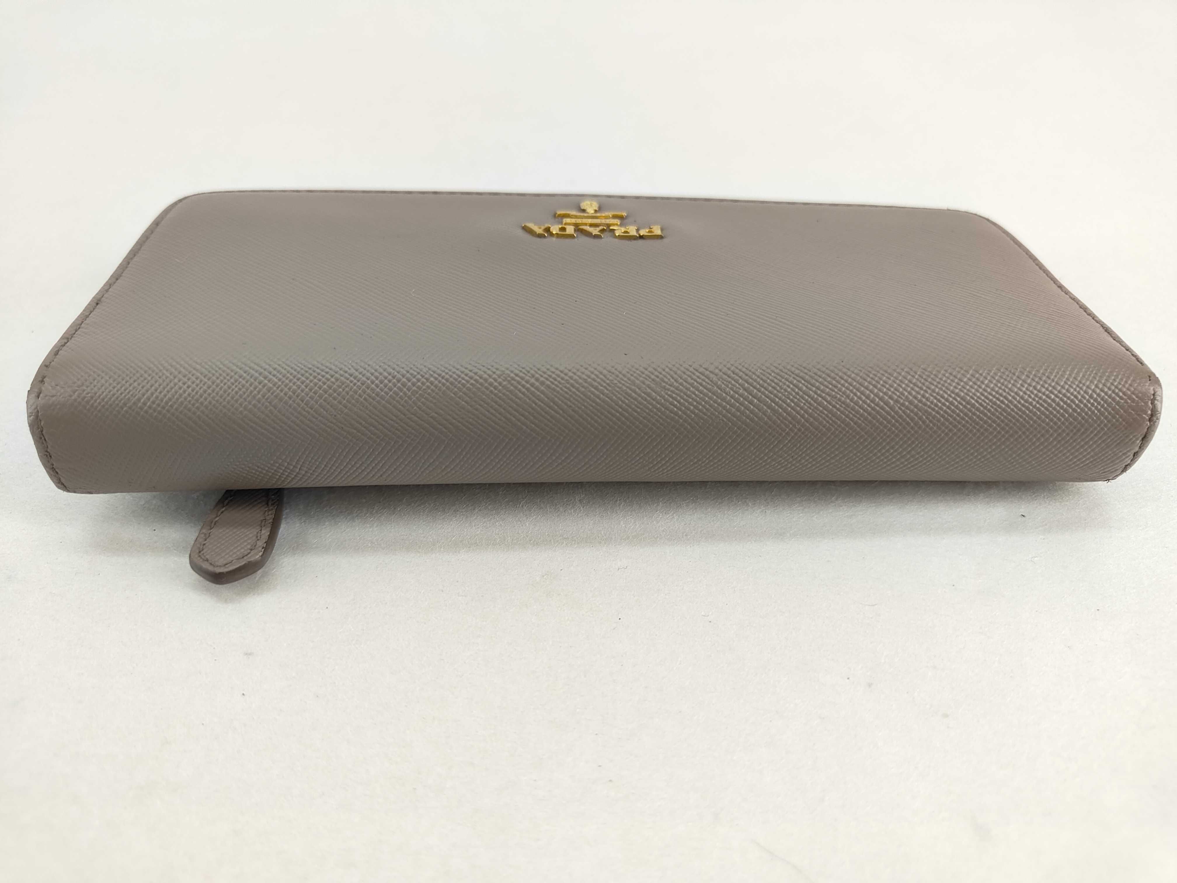Saffiano Leather Gold Hardware Long Wallet — view 6