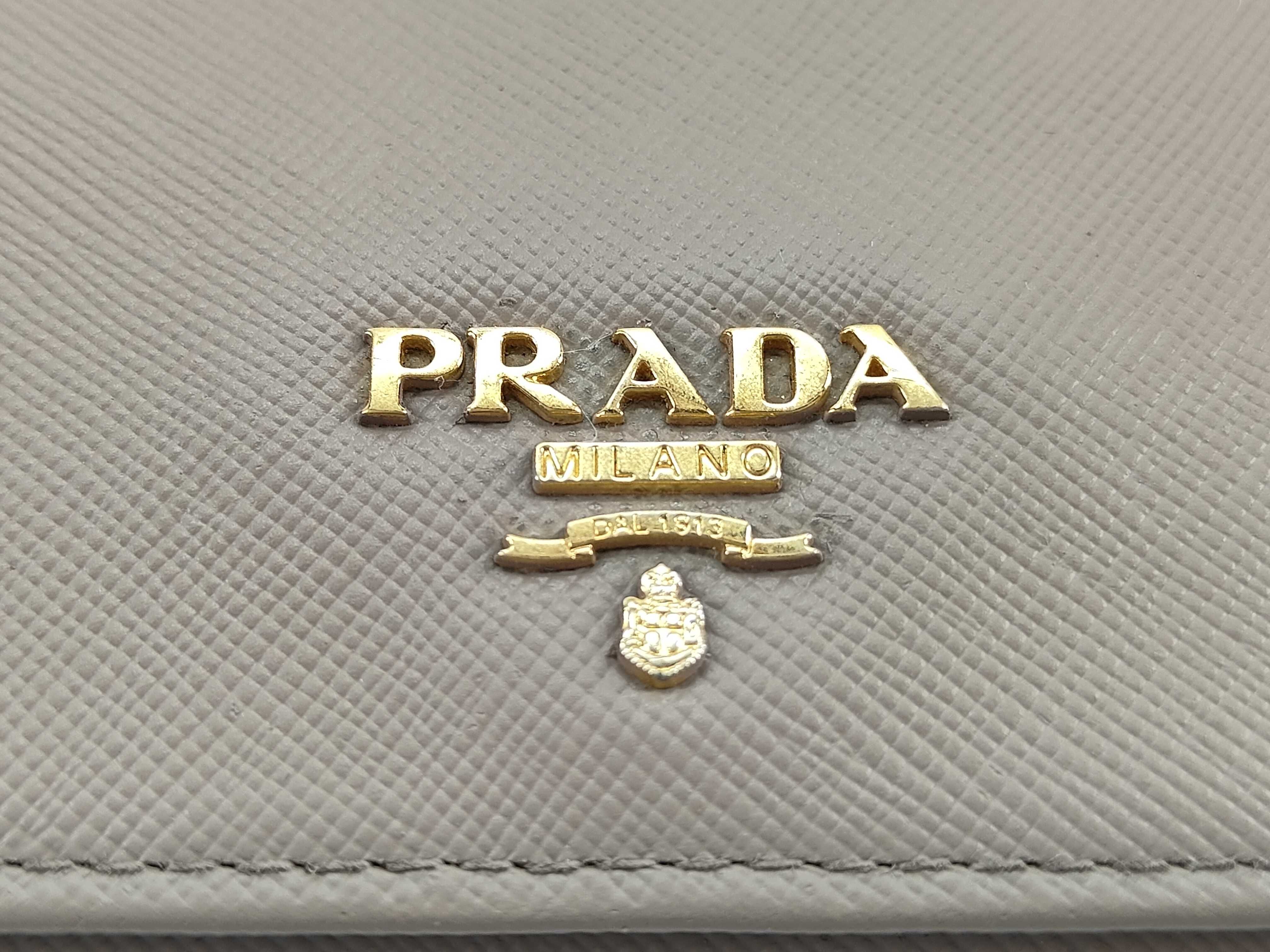 Saffiano Leather Gold Hardware Long Wallet — view 8