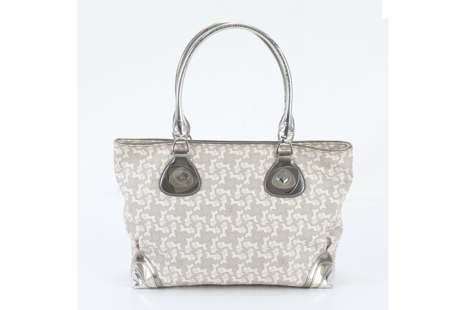 Carriage pattern leather tote bag, shoulder bag. — view 3