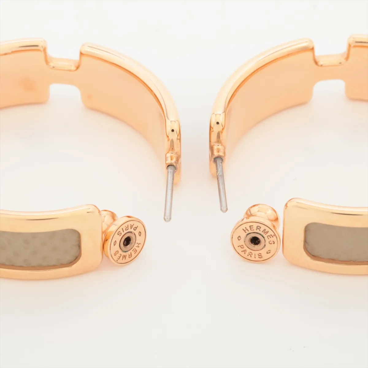 Olympe earrings (for both ears) GP x leather Gold — view 4
