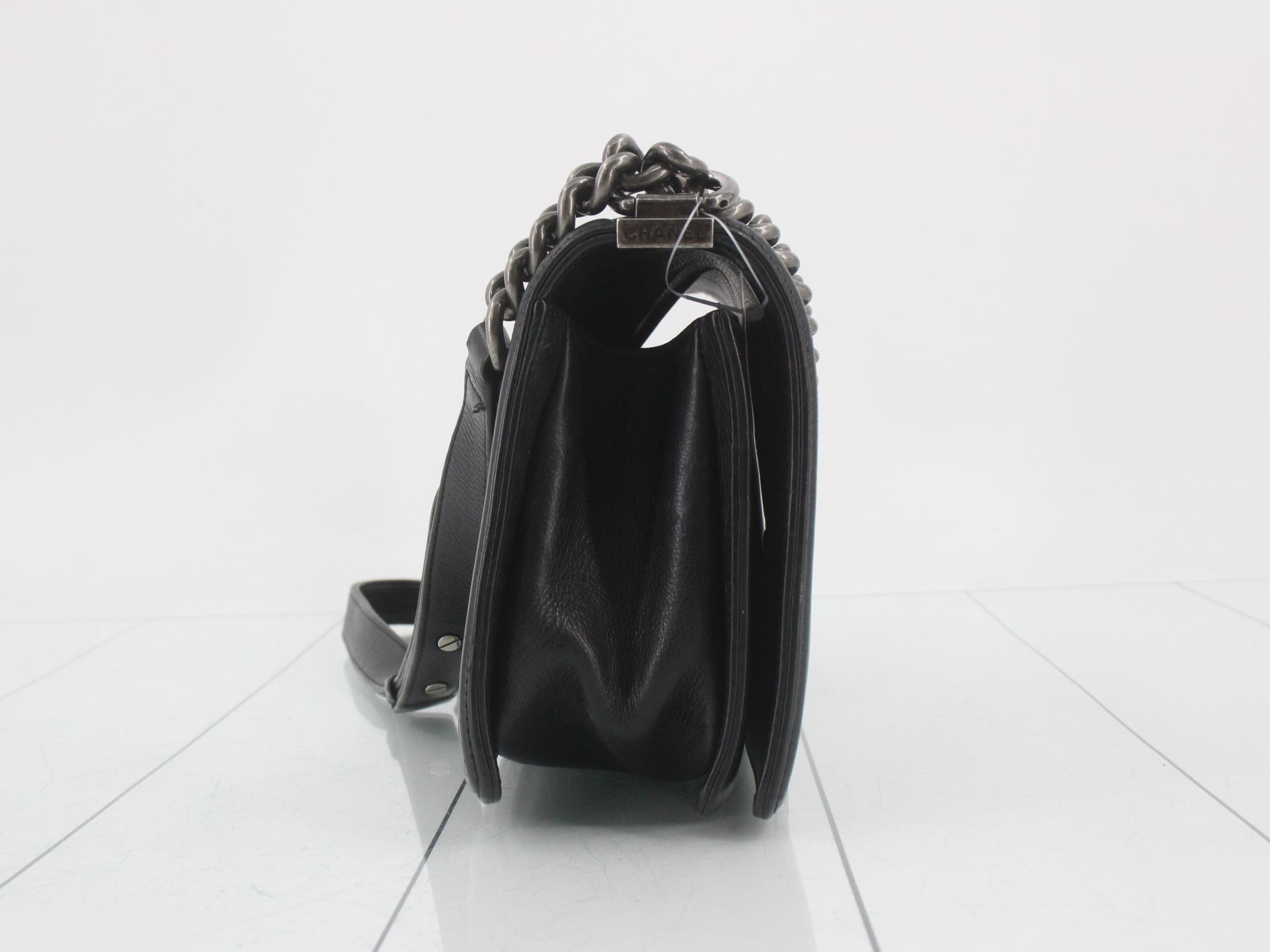 Boy Chanel Calfskin Wild Stitch Shoulder Bag — view 4