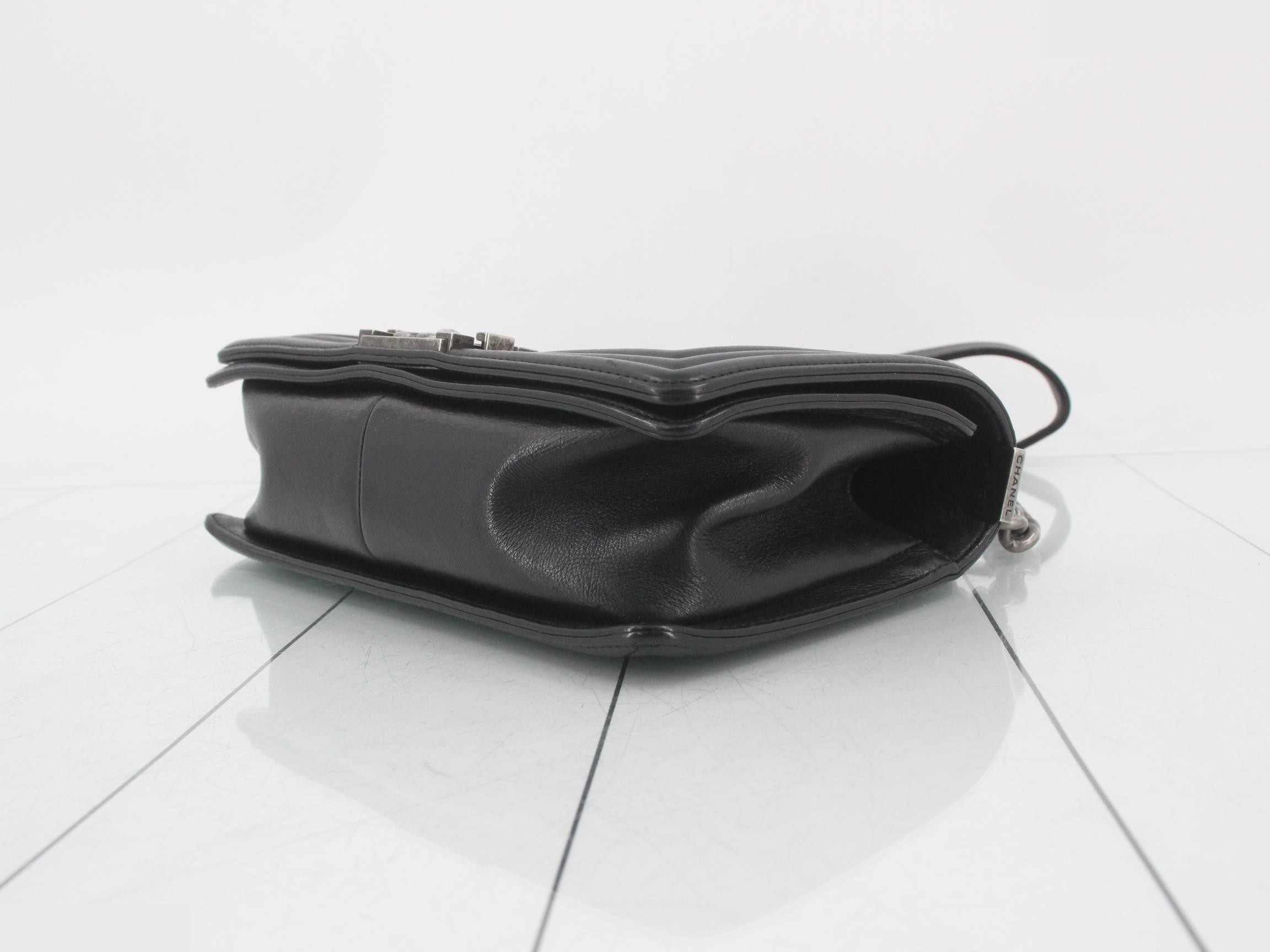 Boy Chanel Calfskin Wild Stitch Shoulder Bag — view 6