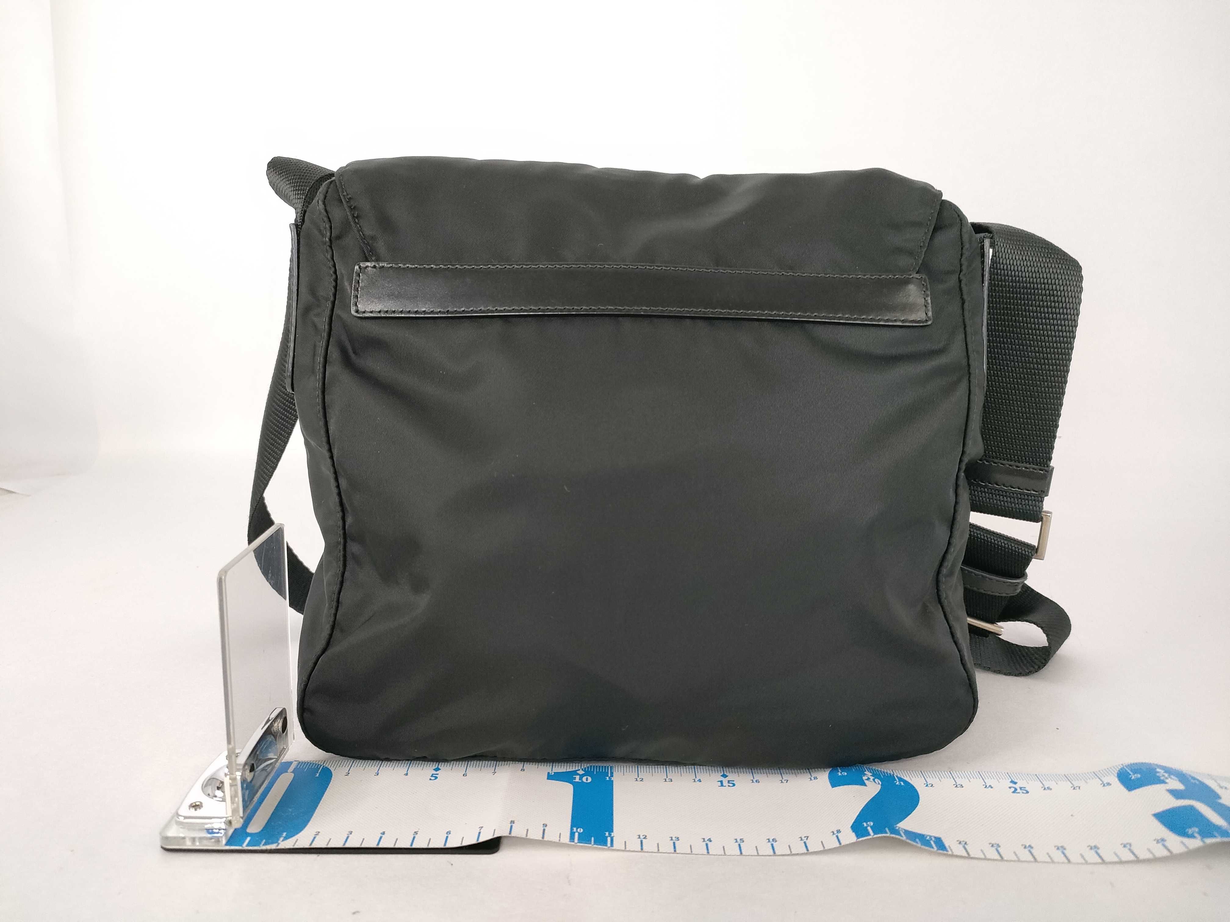 Nylon Prada Shoulder Bag Messenger Nylon Triangle Logo Shoulder Bag — view 2
