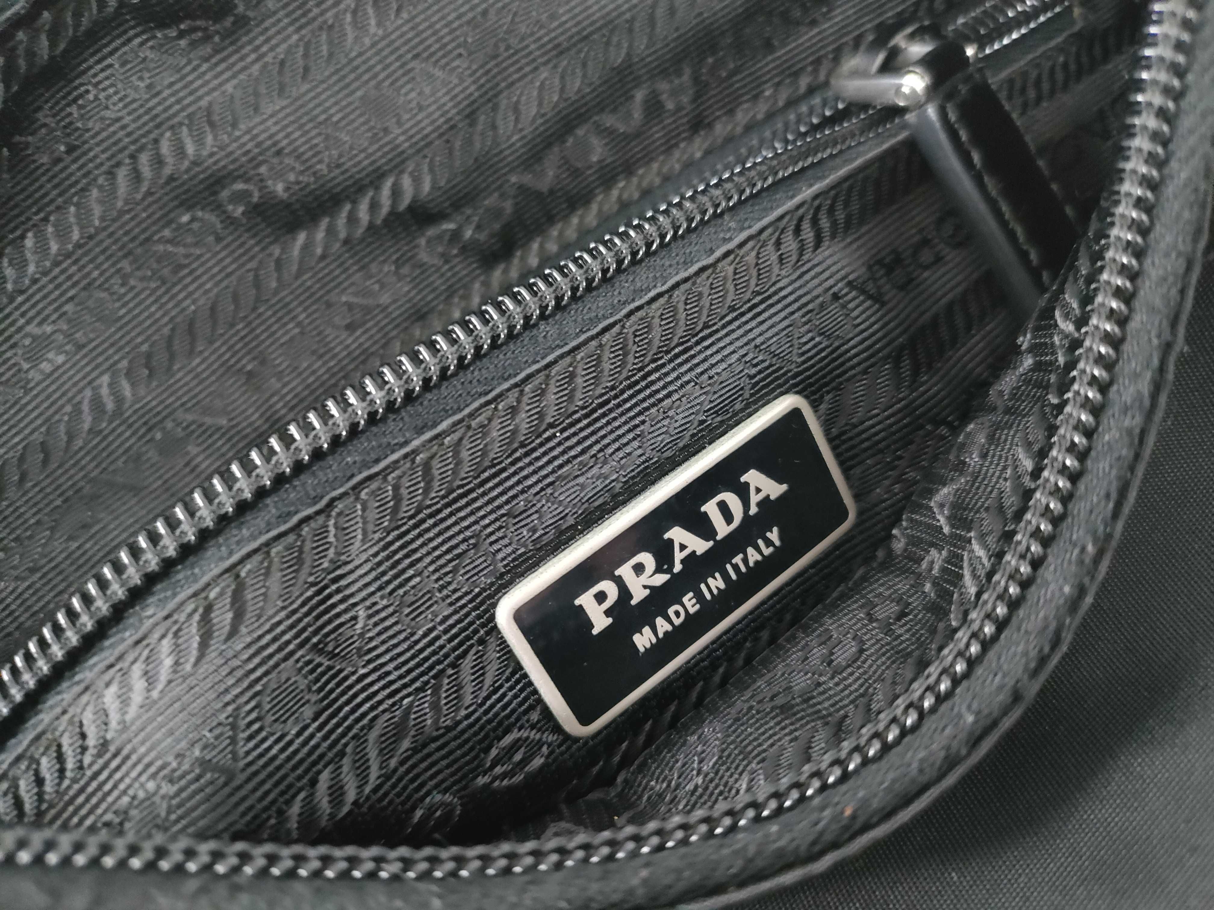 Nylon Prada Shoulder Bag Messenger Nylon Triangle Logo Shoulder Bag — view 12